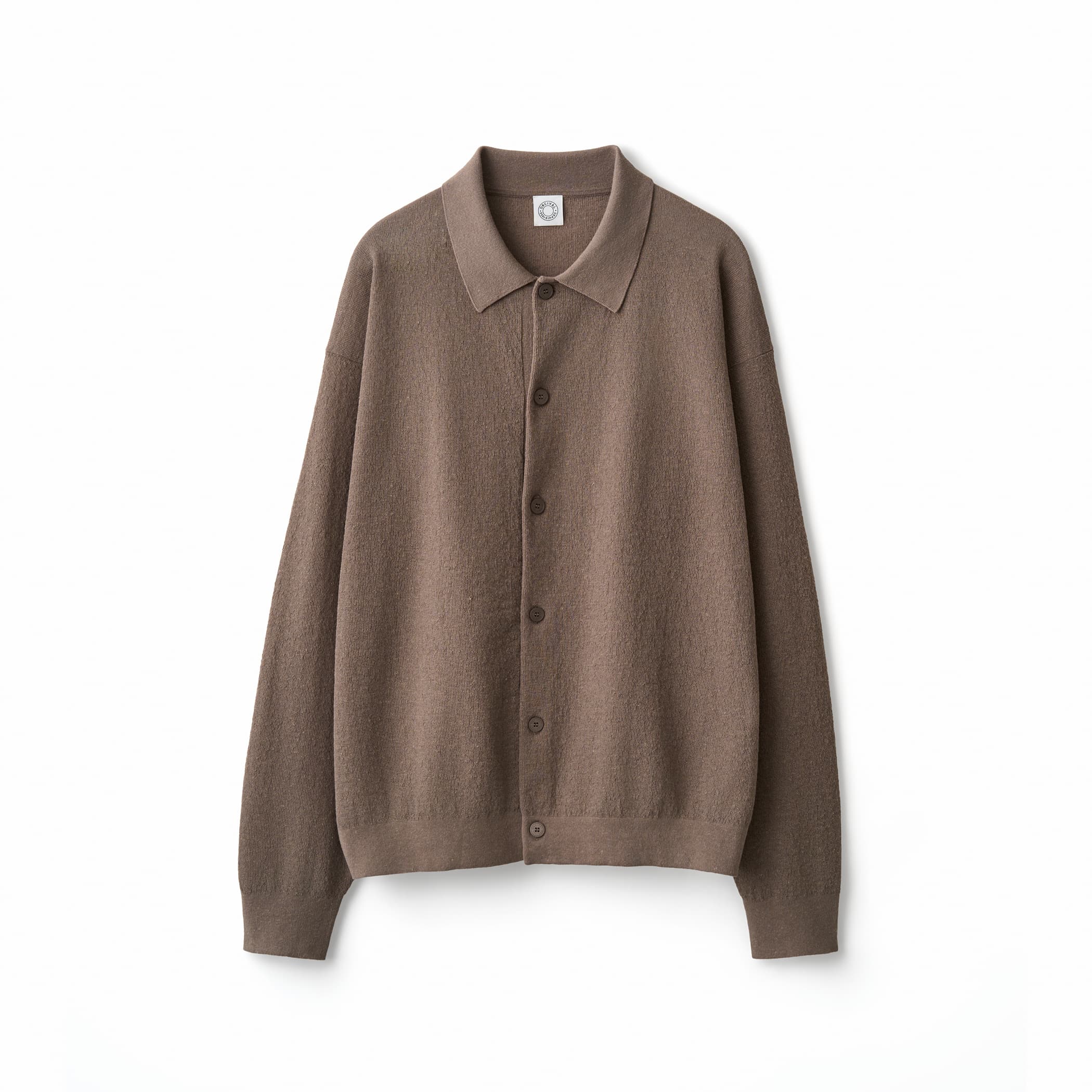 Men's Half Milan Collar Knit Cardigan