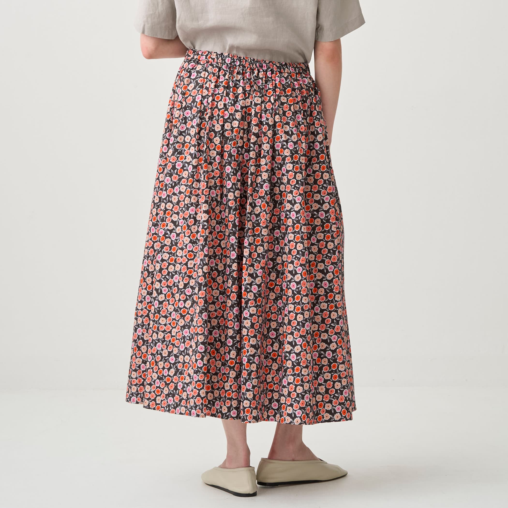 Women's French Printed Poplin A-line Skirt