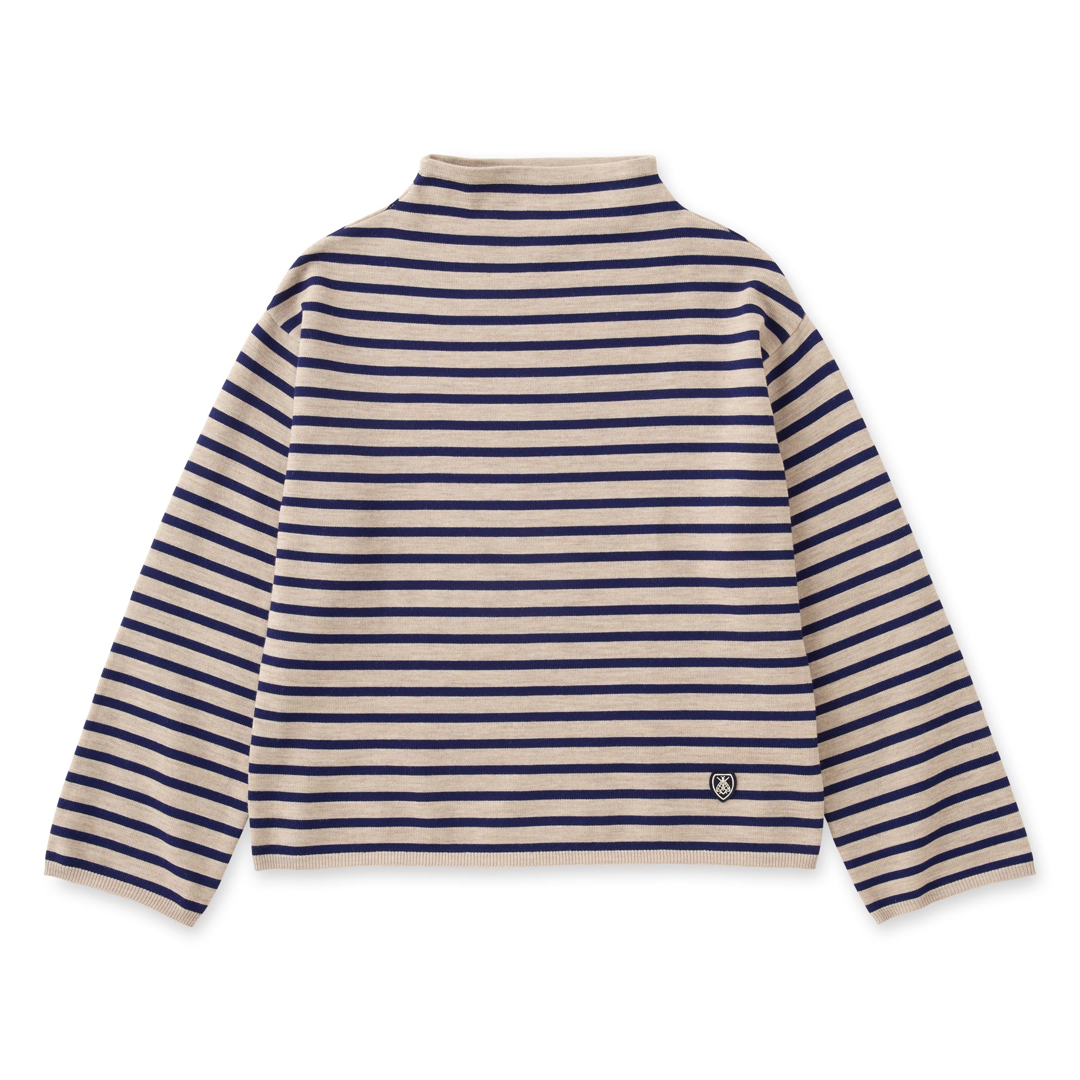 Women's Wool Plating Mock Neck Knit