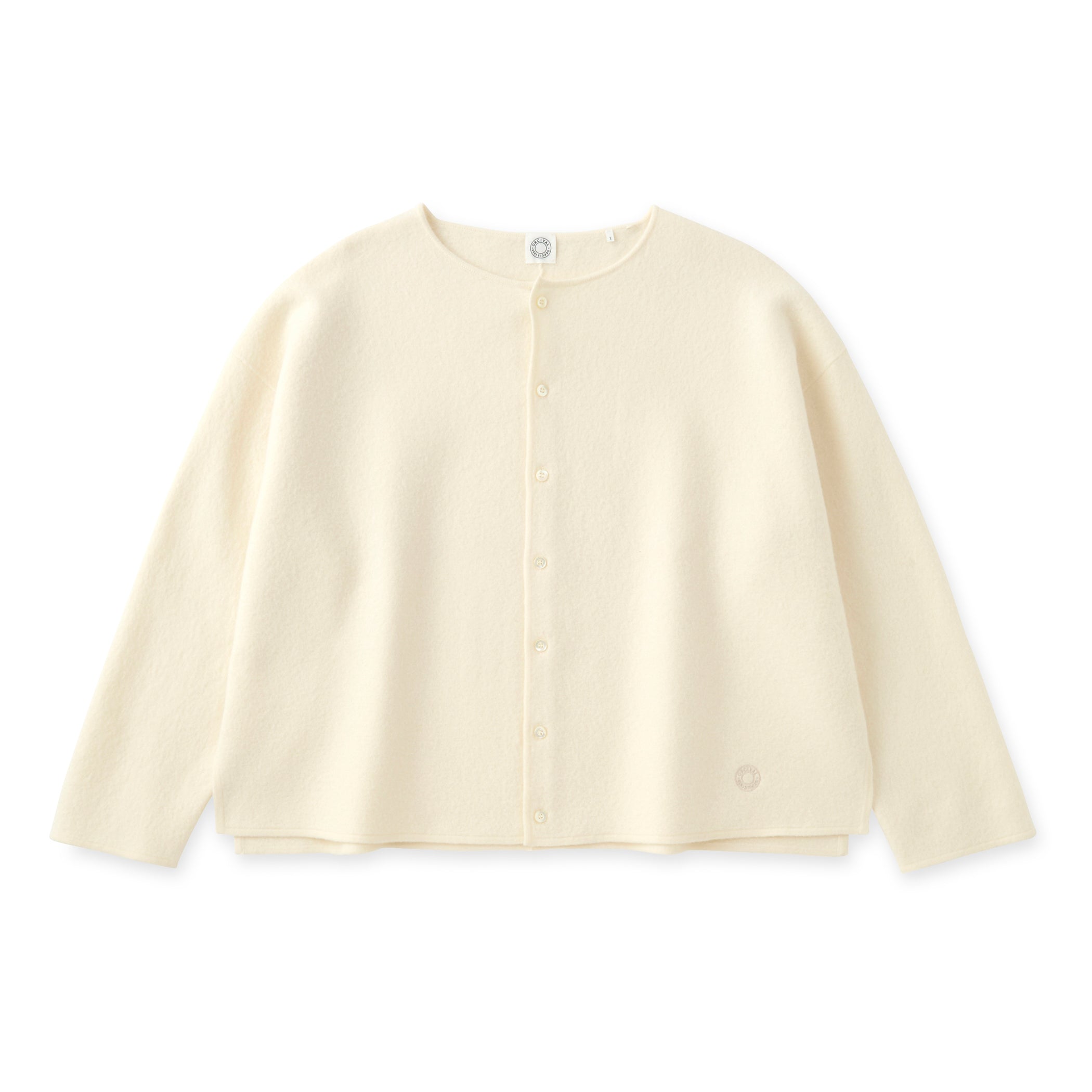 Women's Boiled Wool Jersey Knit Cardigan