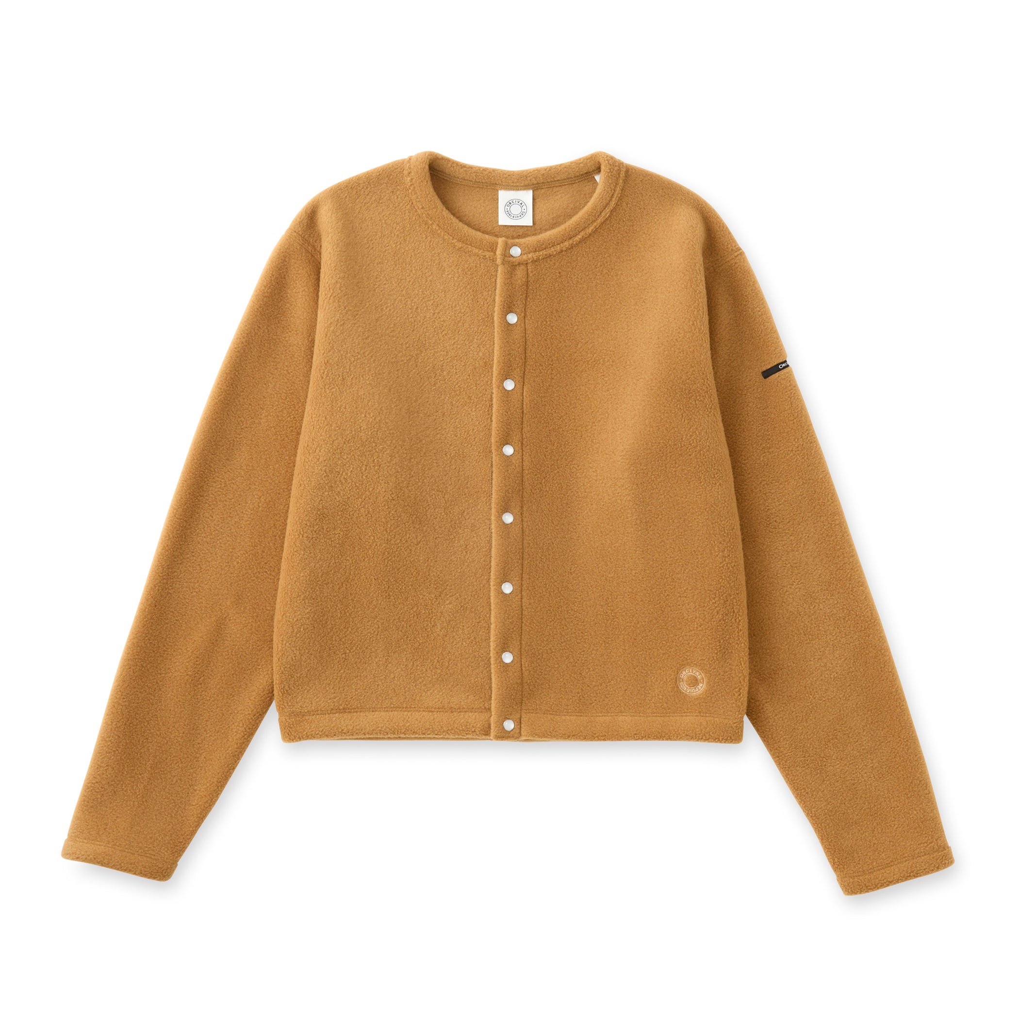 Women's Fleece Crew Neck Cardigan