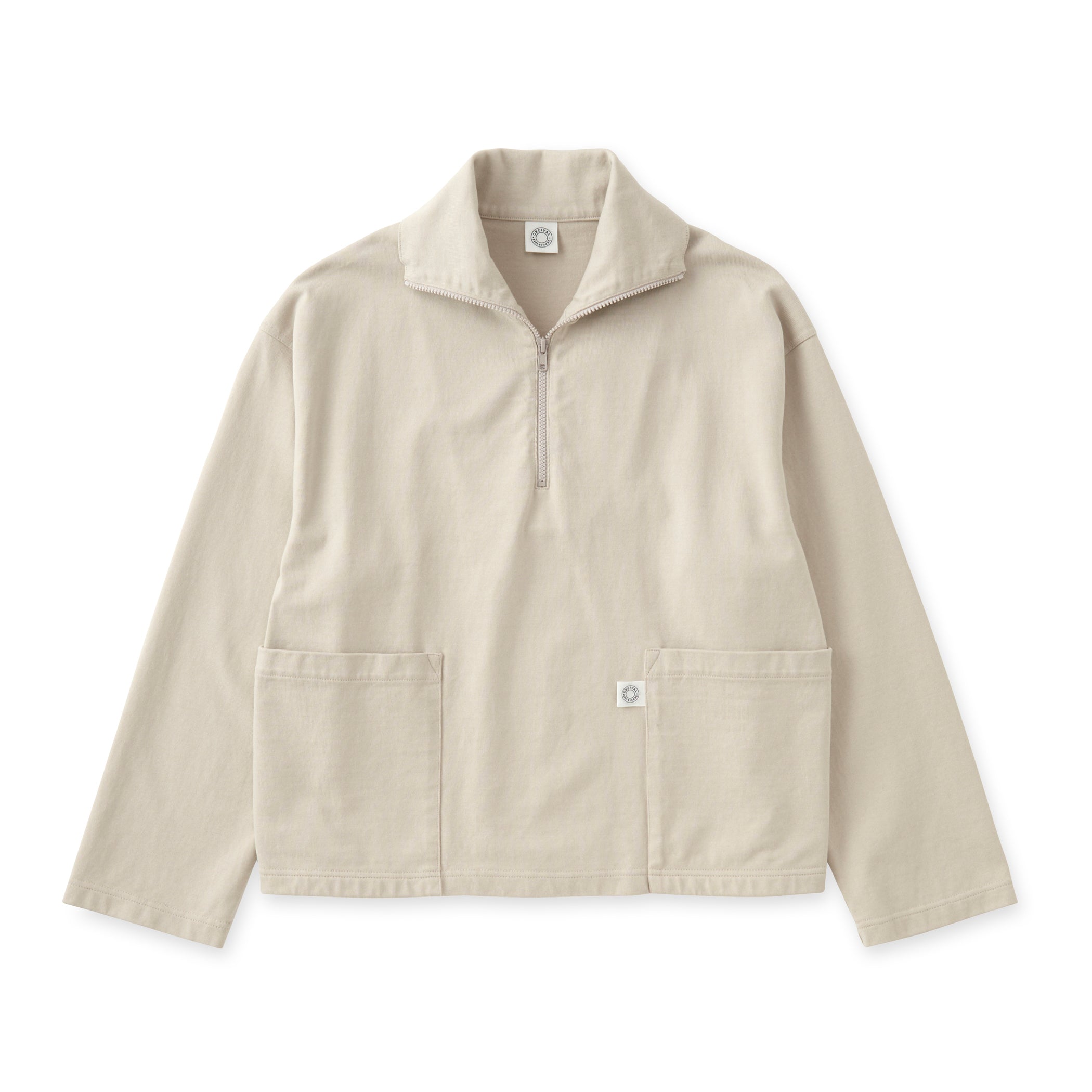Cotton Heavy Jersey Half Zip Pullover