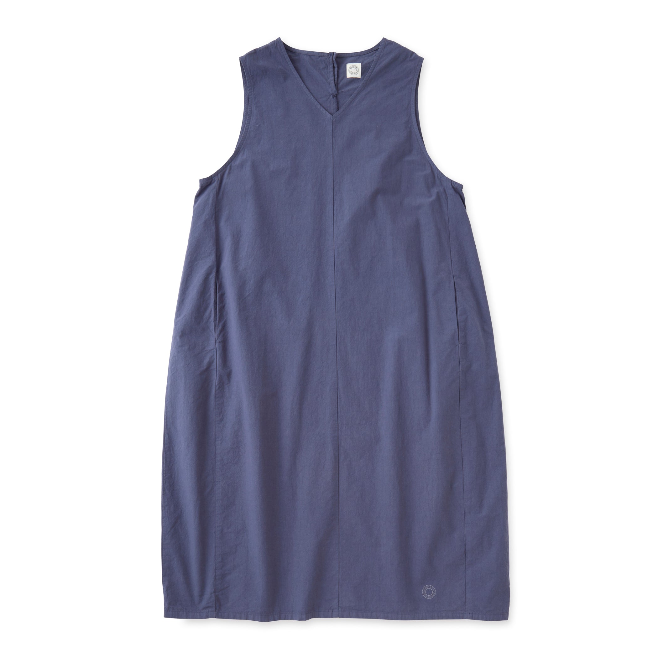 Women's Garment Dye Poplin V-Neck Dress