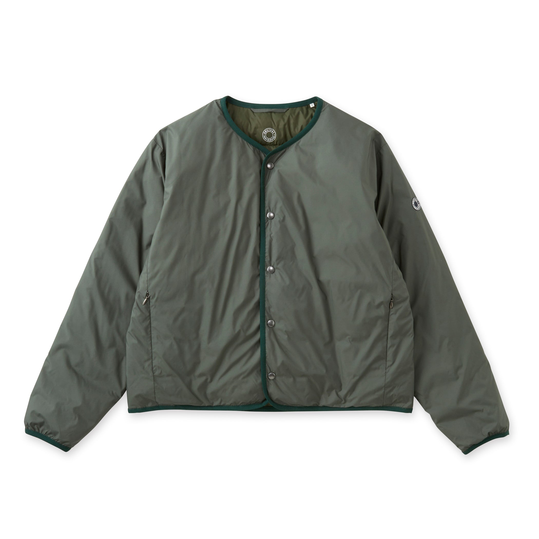 Women's Polyester Taffeta Round Neck  Inner Down Blouson