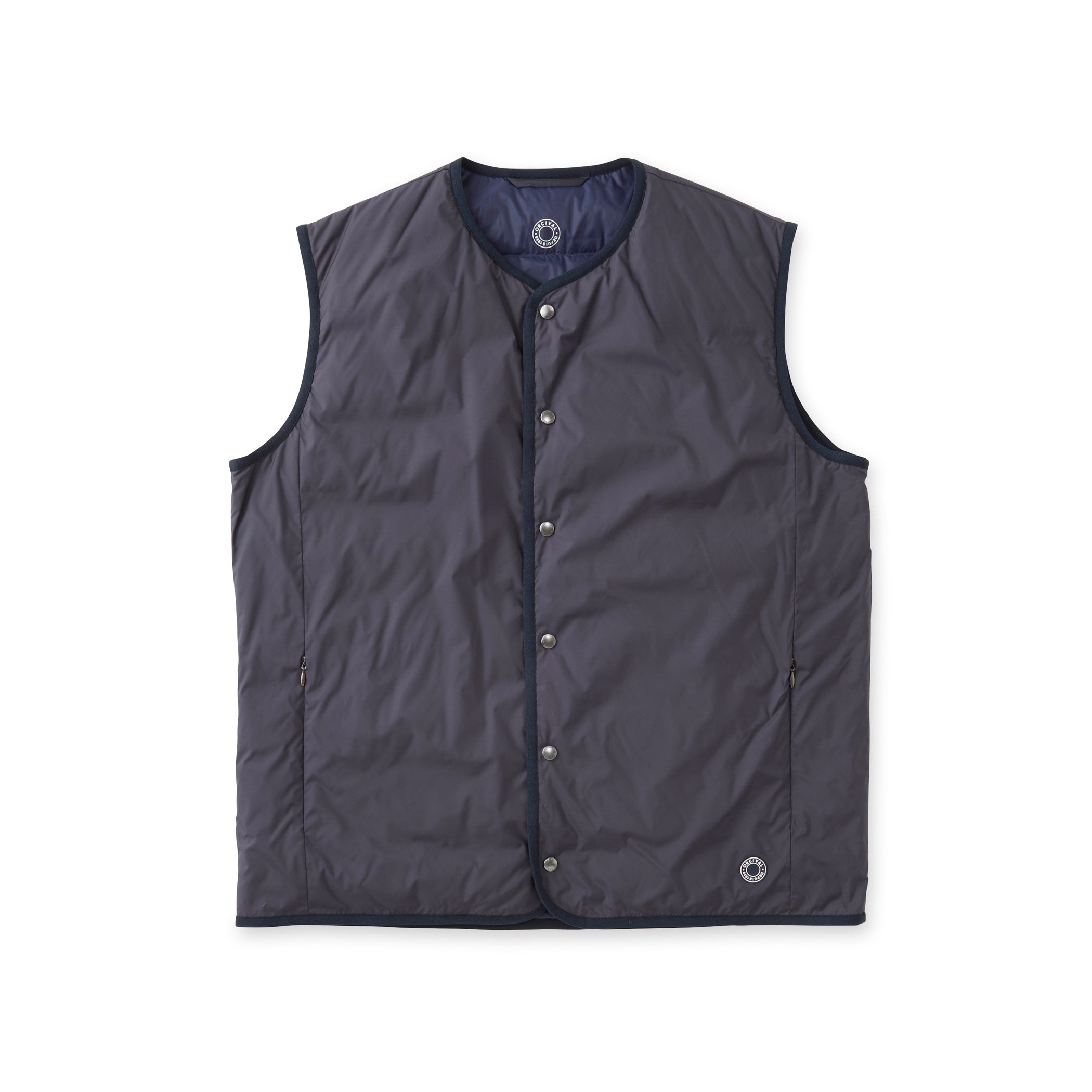 Men's Polyester Taffeta Round Neck  Inner Down Vest