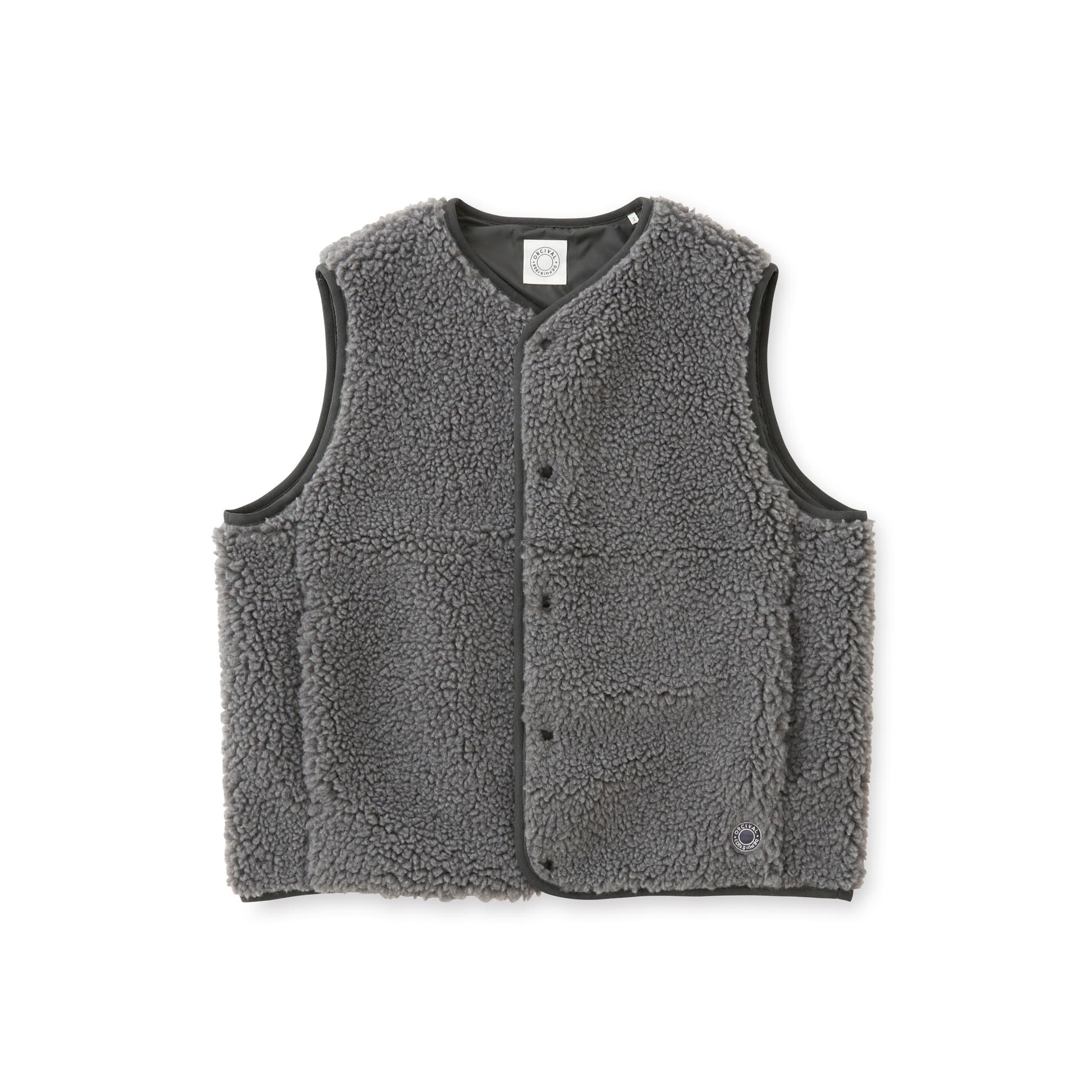 Women's Boa Fleece Collarless Vest