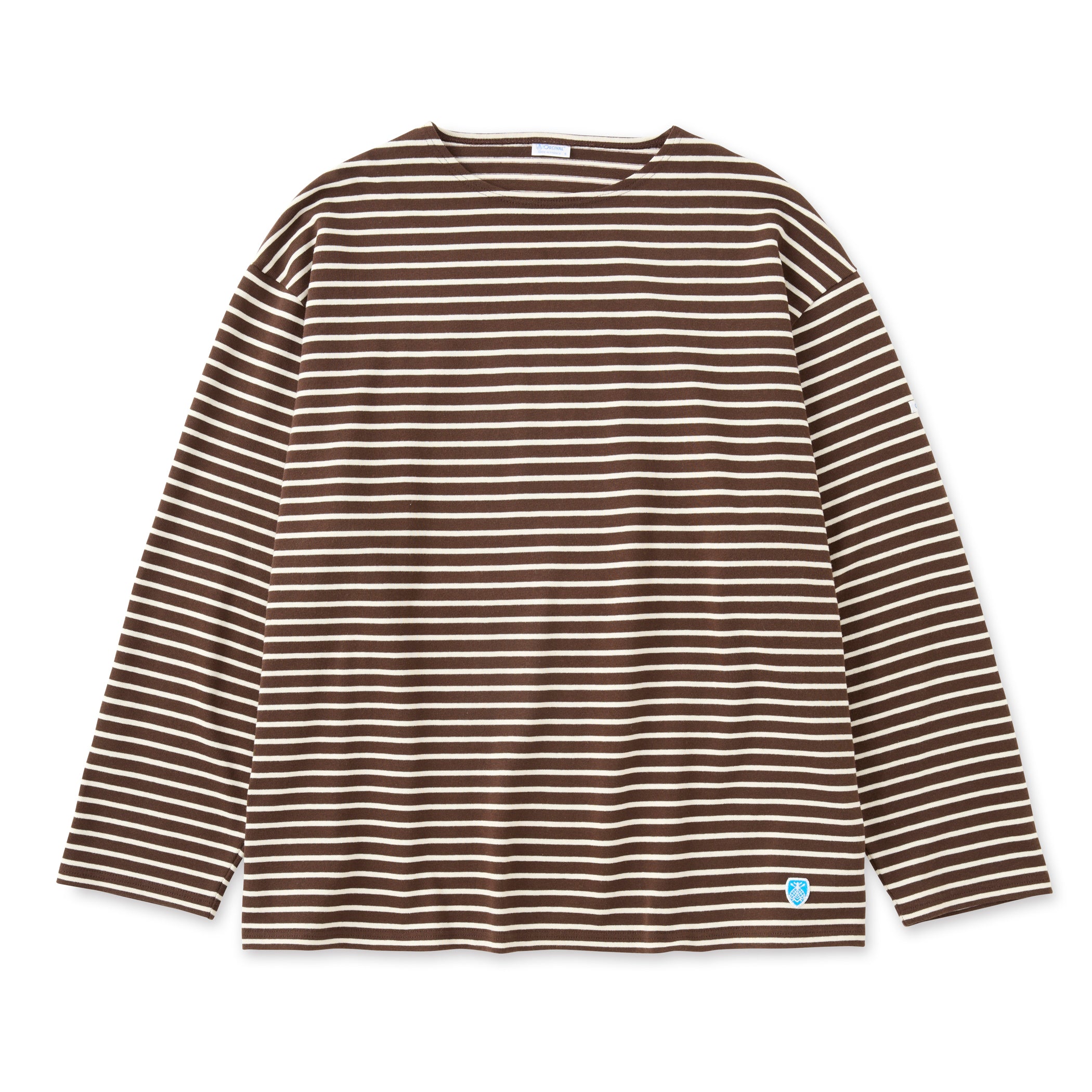 Men's Cotton Lourd Wide Basque Shirt Narrow Stripe