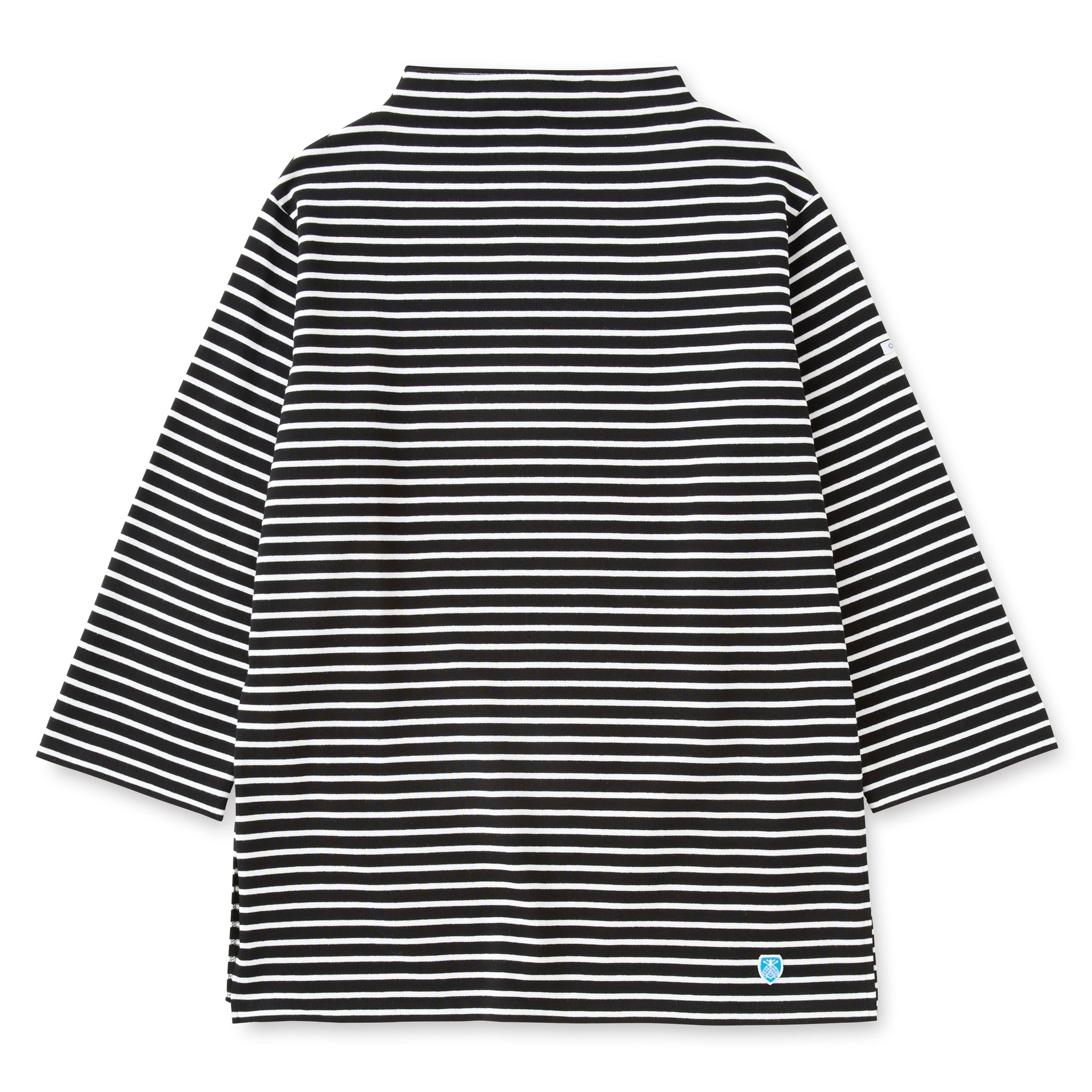 Women's Cotton Lourd Bottle Neck Dress Narrow Stripe