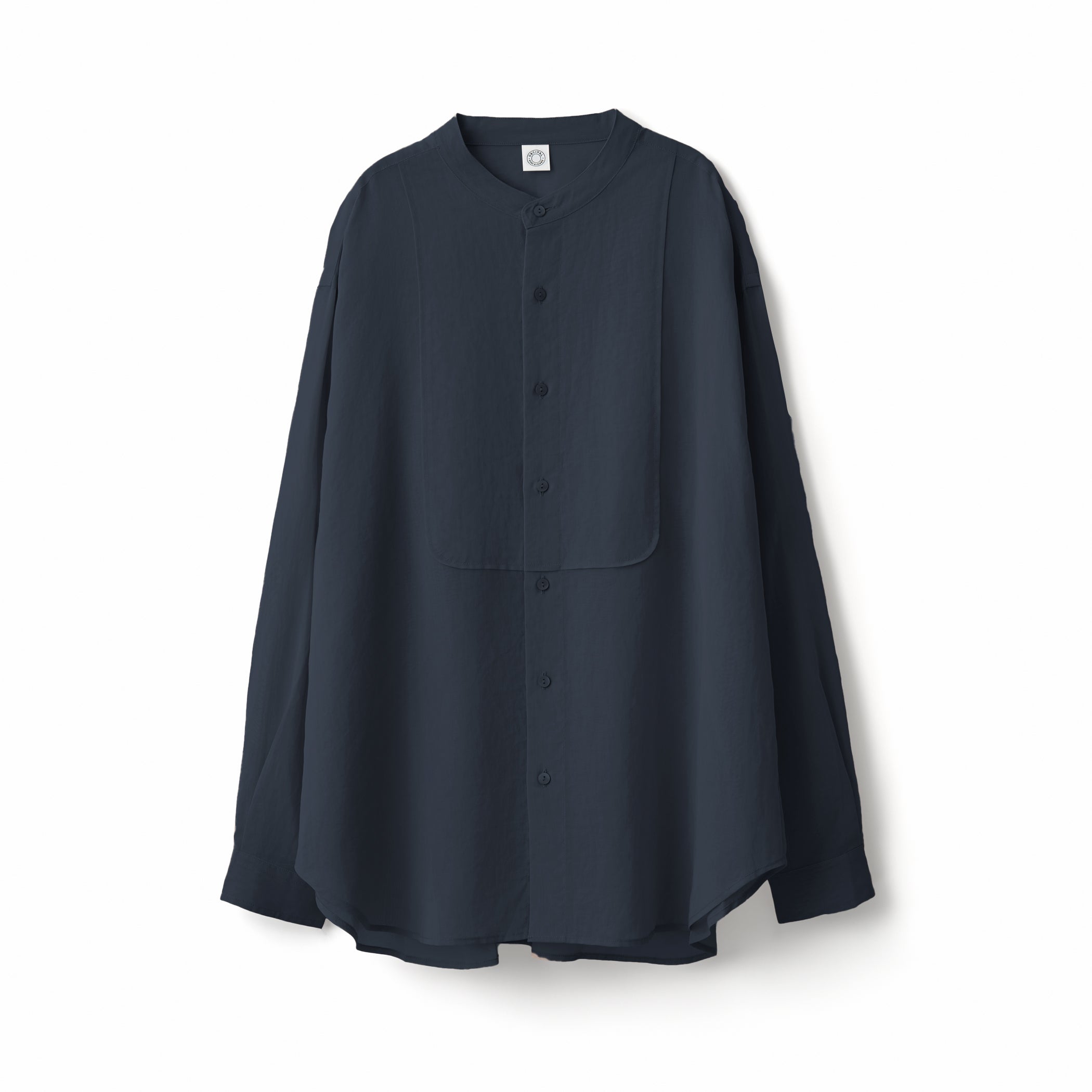 Women's Cotton Voile Band Collar Shirt