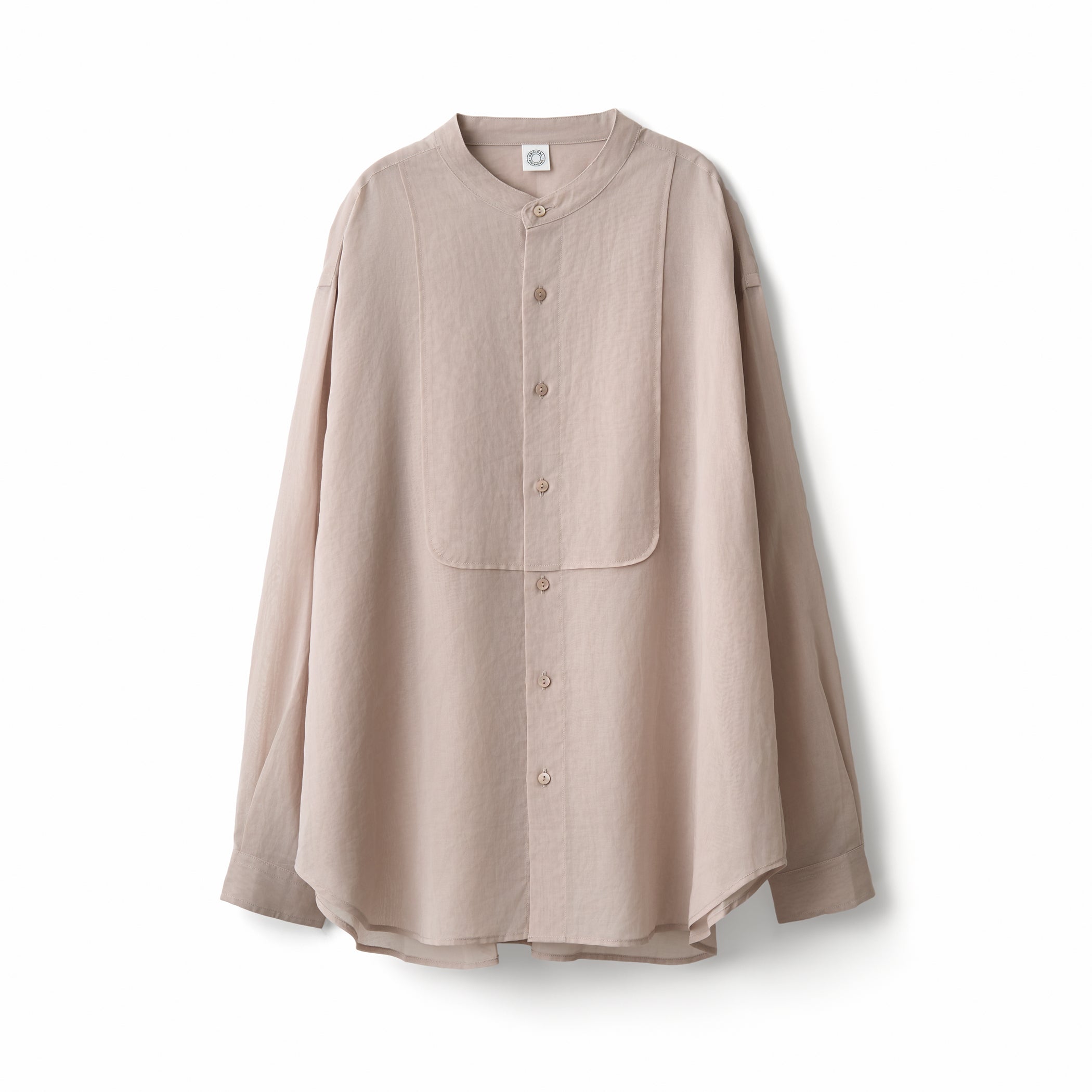 Women's Cotton Voile Band Collar Shirt