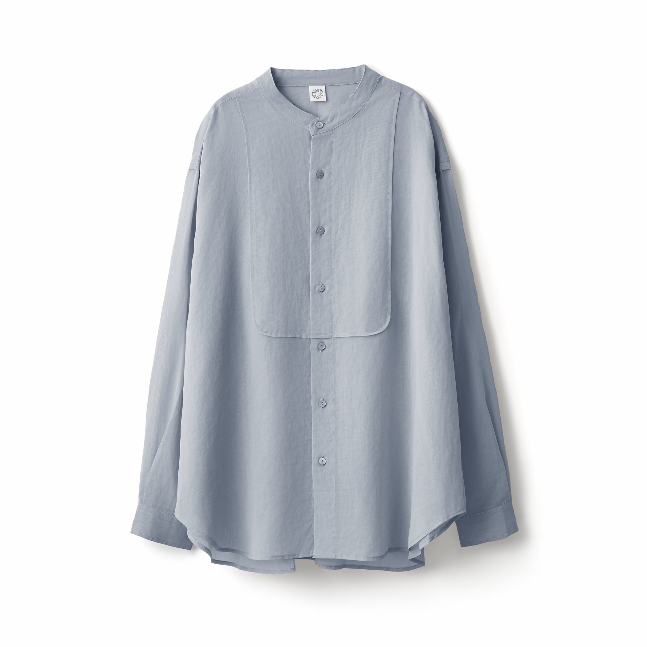 Women's Cotton Voile Band Collar Shirt