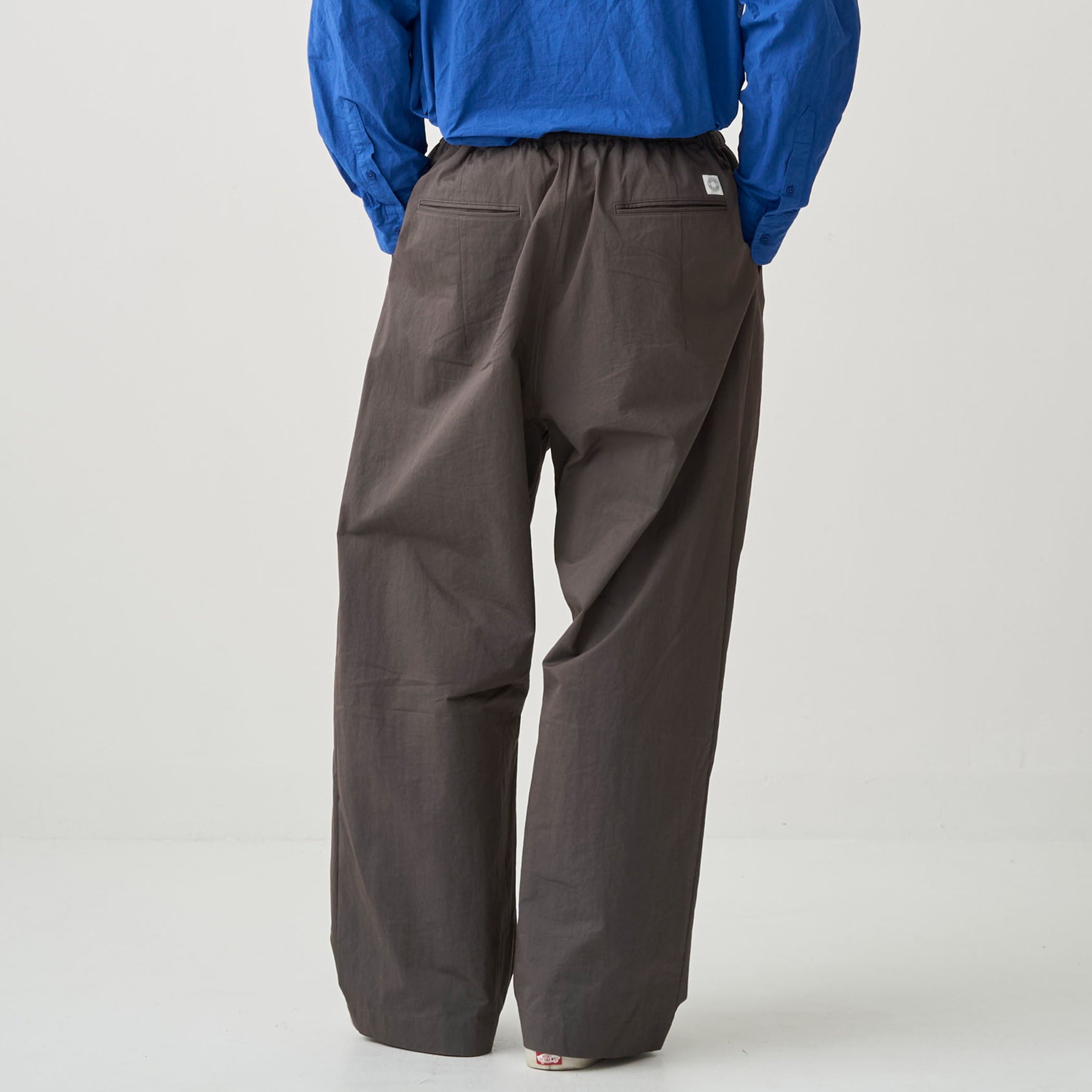 Cotton Nylon Twill Wide Easy Pants