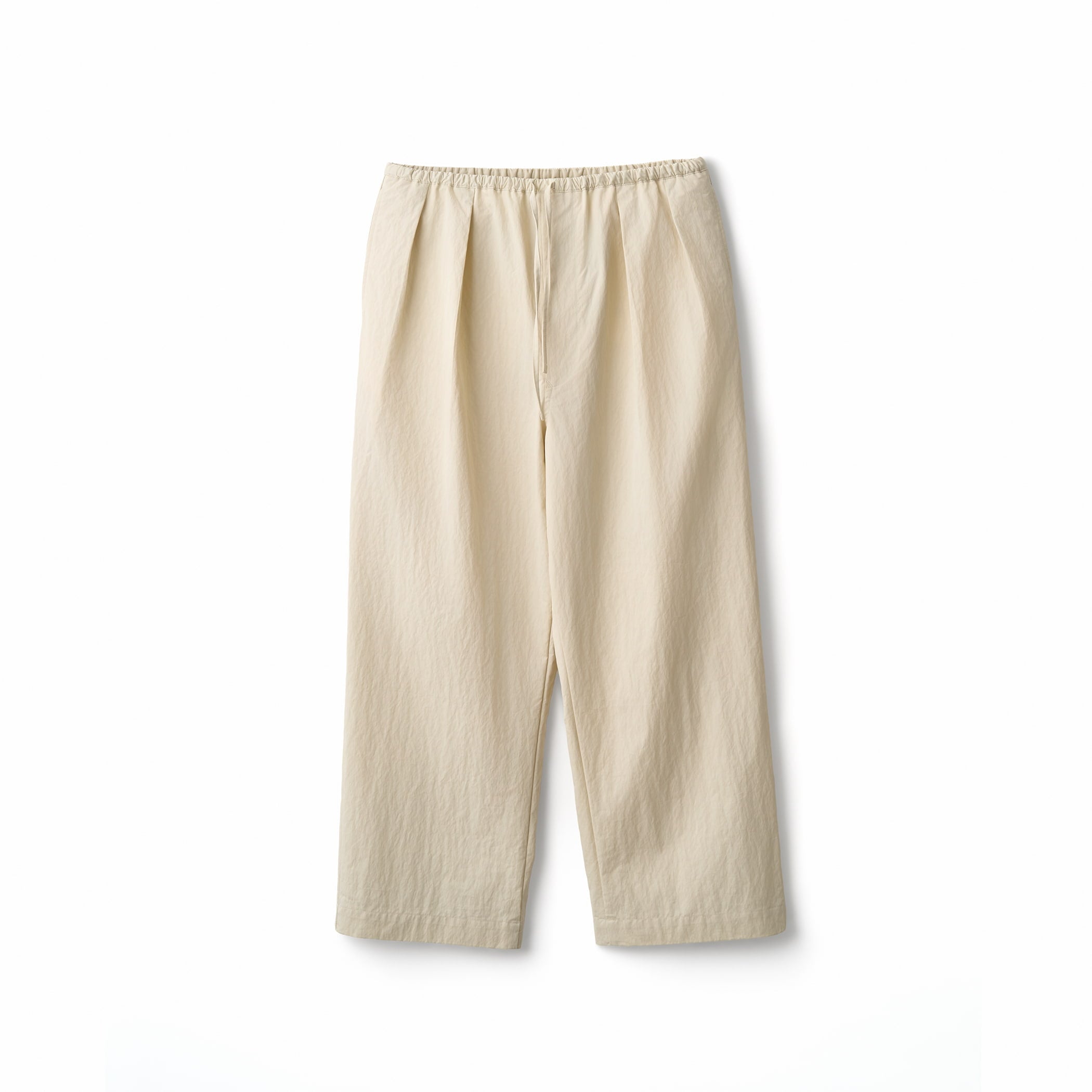 Cotton Nylon Twill Wide Easy Pants