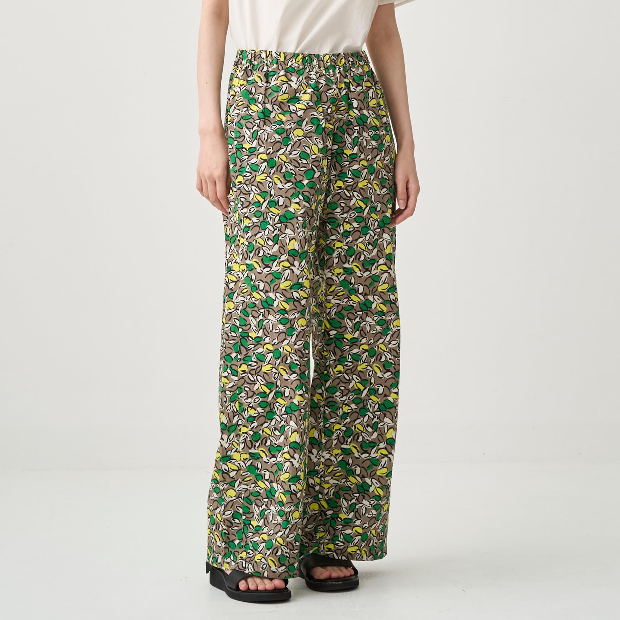 Women's French Printed Poplin Easy Pants