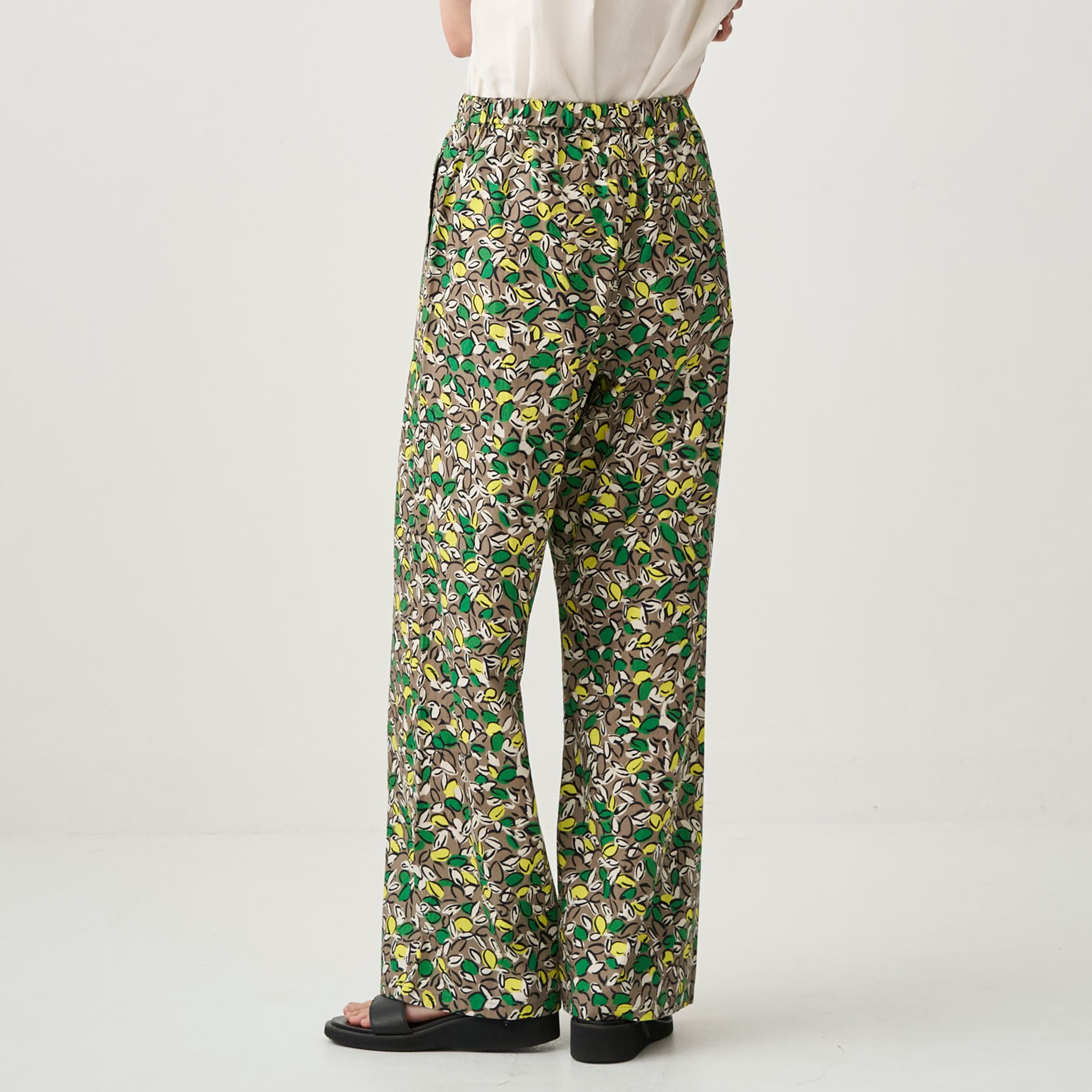 Women's French Printed Poplin Easy Pants