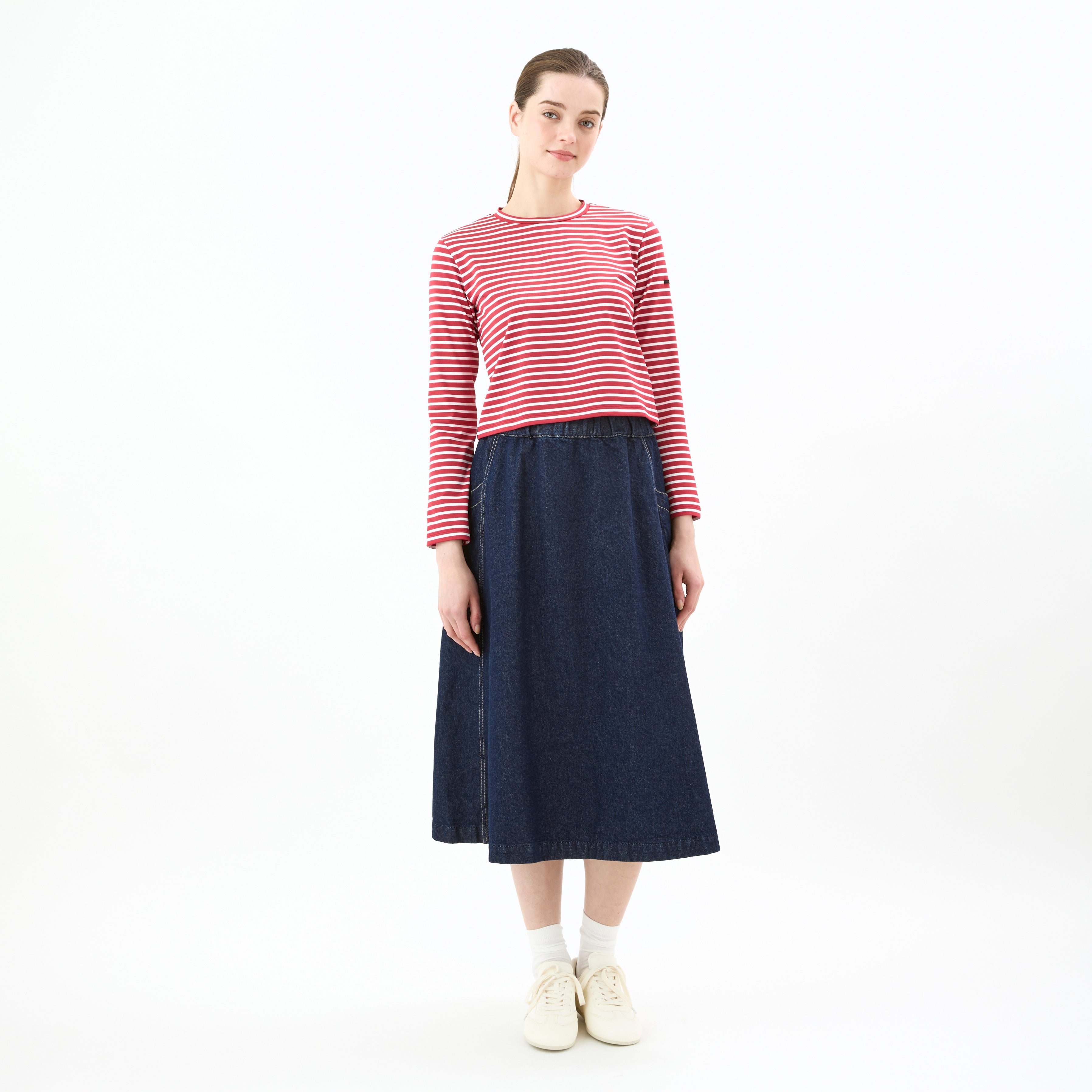 Women's Polyester Crew Neck Long Sleeve Pullover