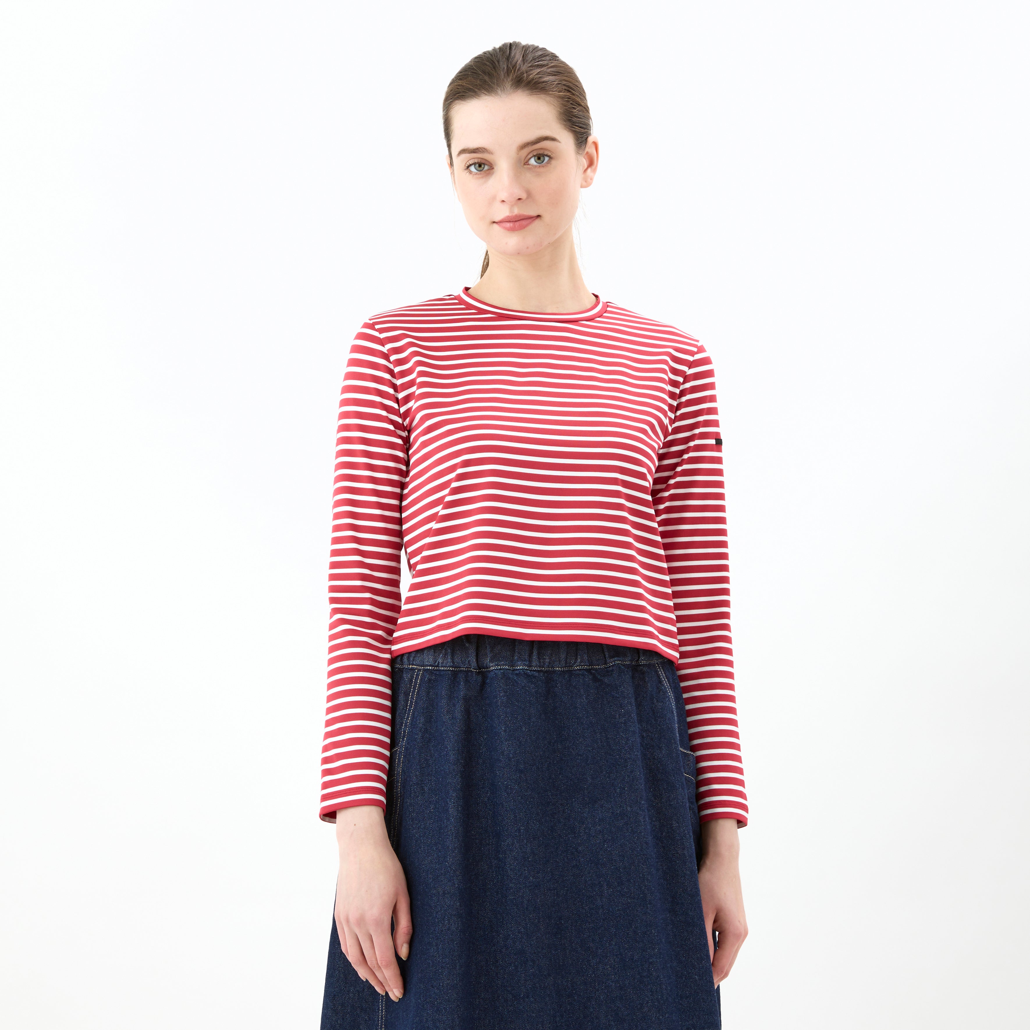 Women's Polyester Crew Neck Long Sleeve Pullover