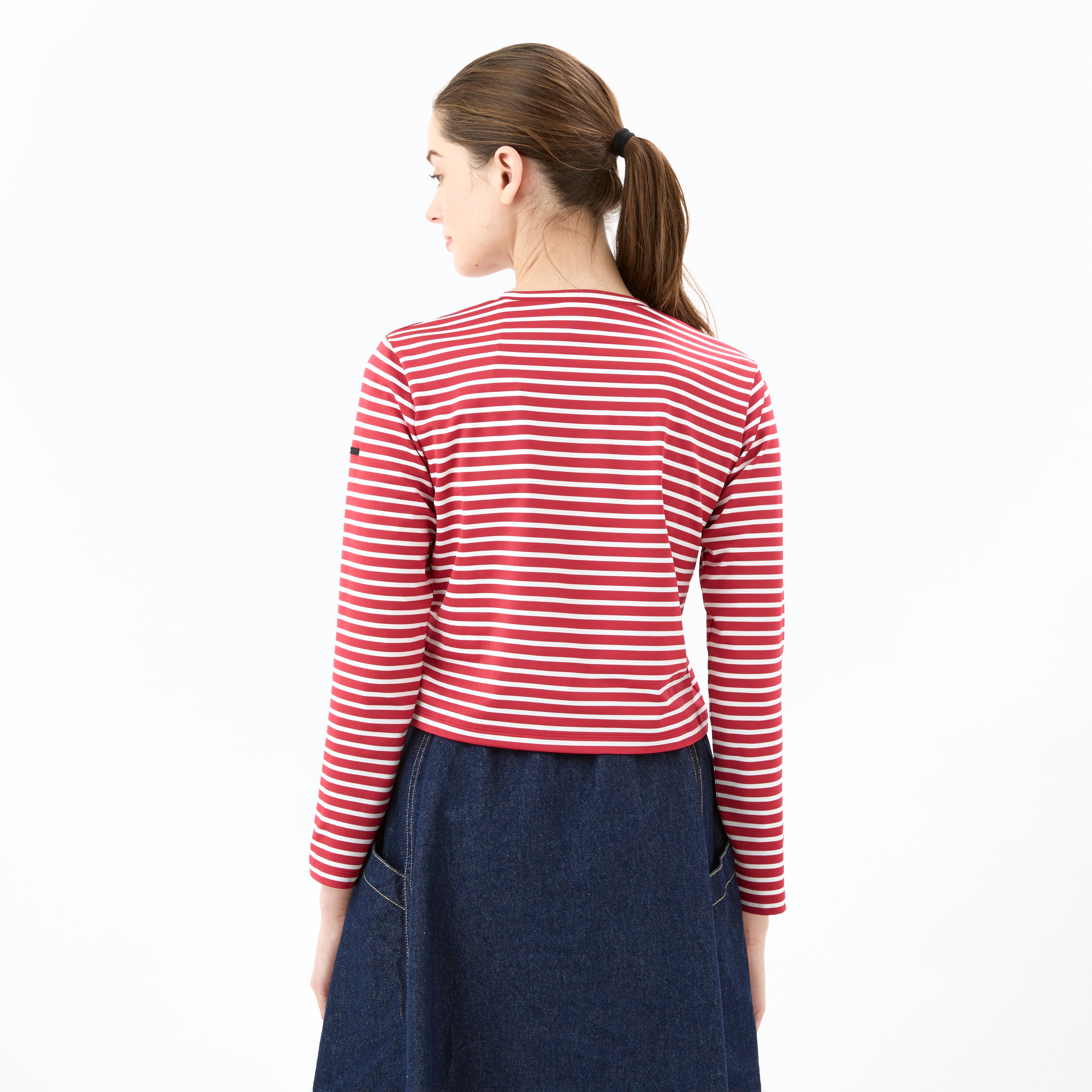 Women's Polyester Crew Neck Long Sleeve Pullover