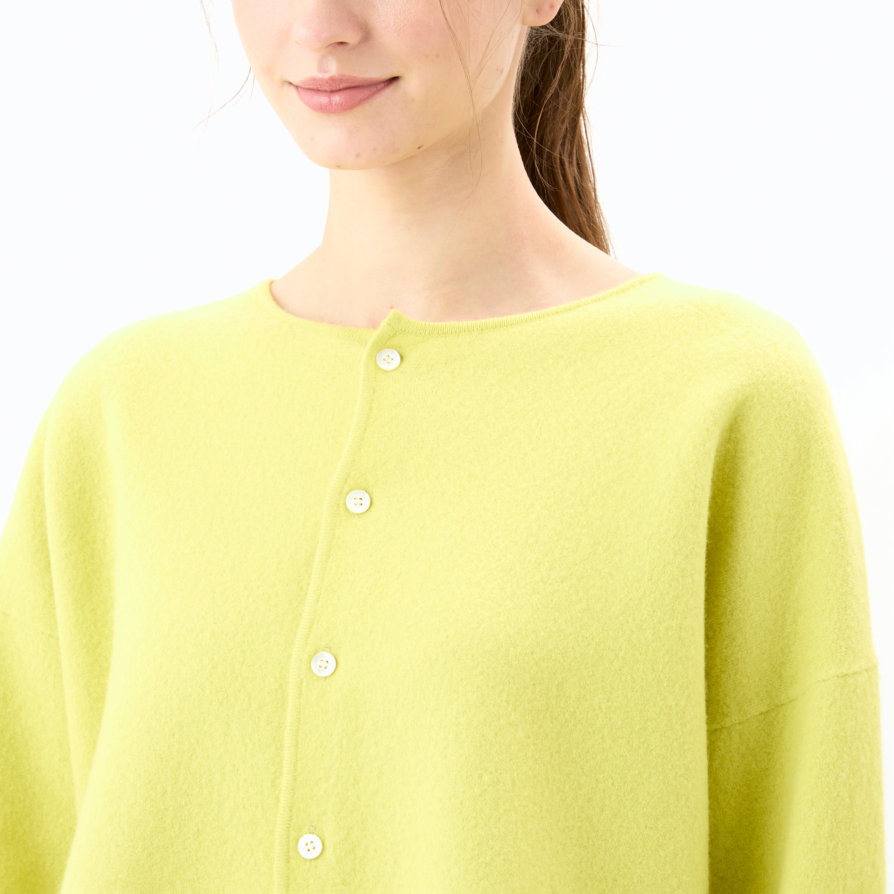 Women's Boiled Wool Jersey Knit Cardigan