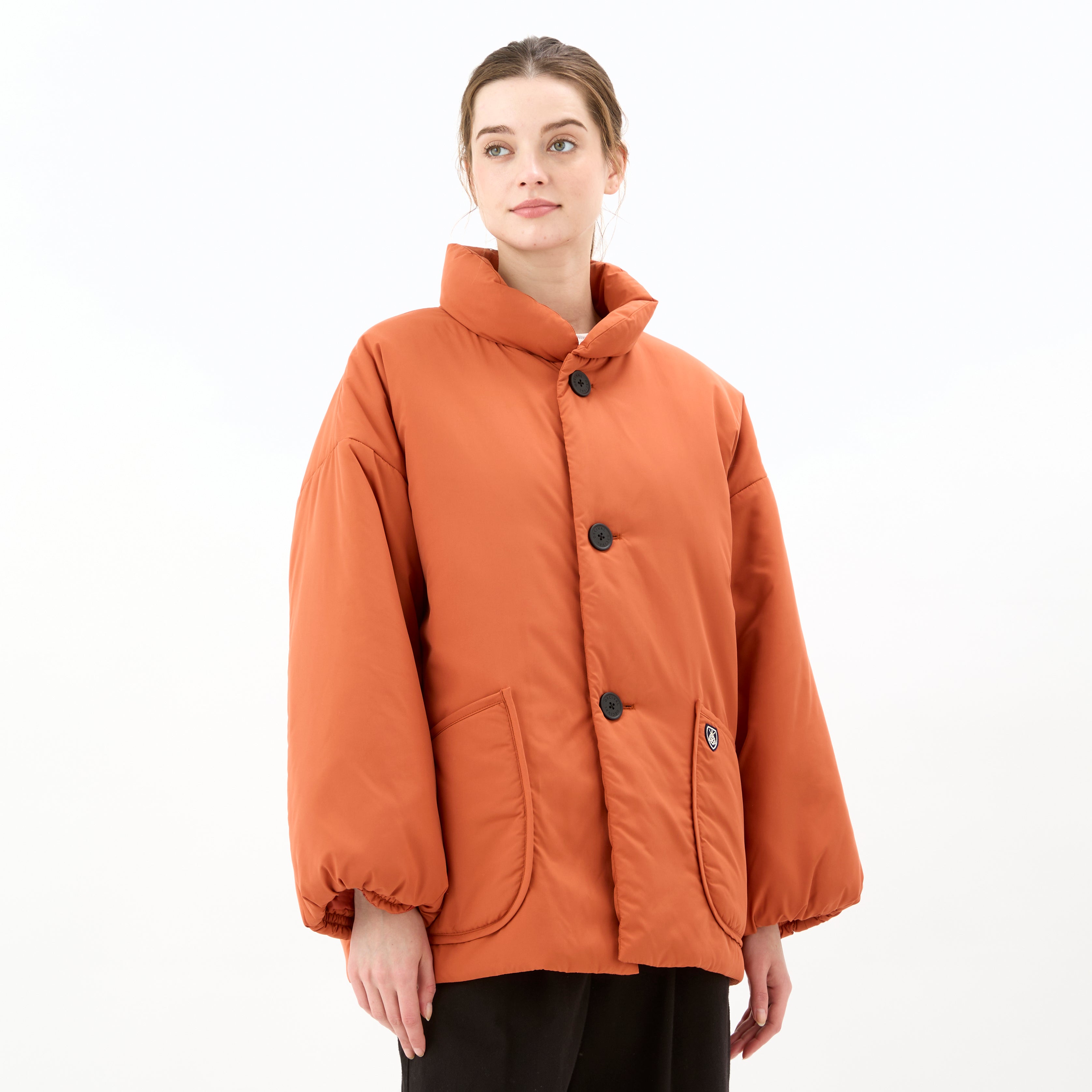 Women's Brushed Taffeta Stand Collar Blouson