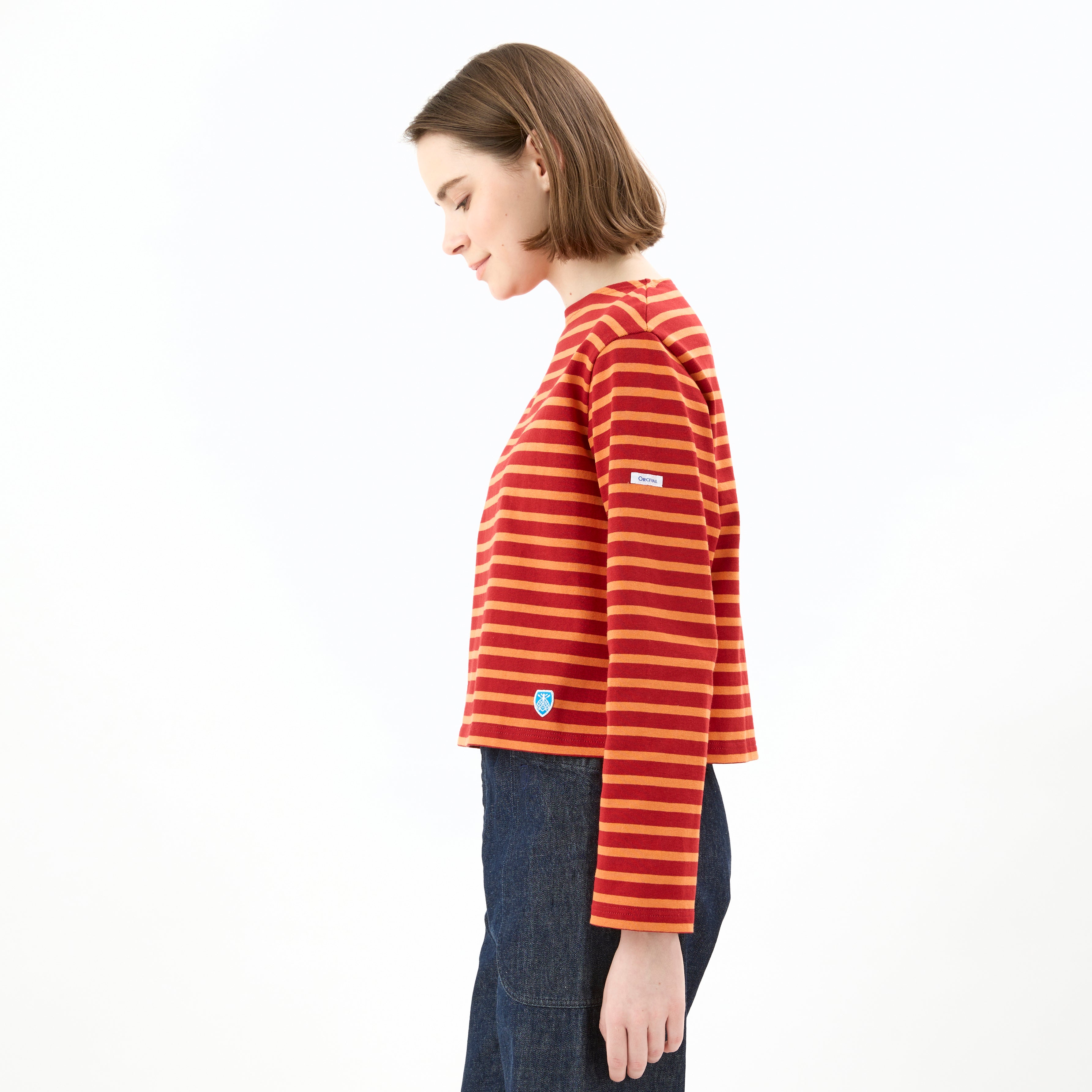 Women's Cotton Lourd Cropped Basque Shirt