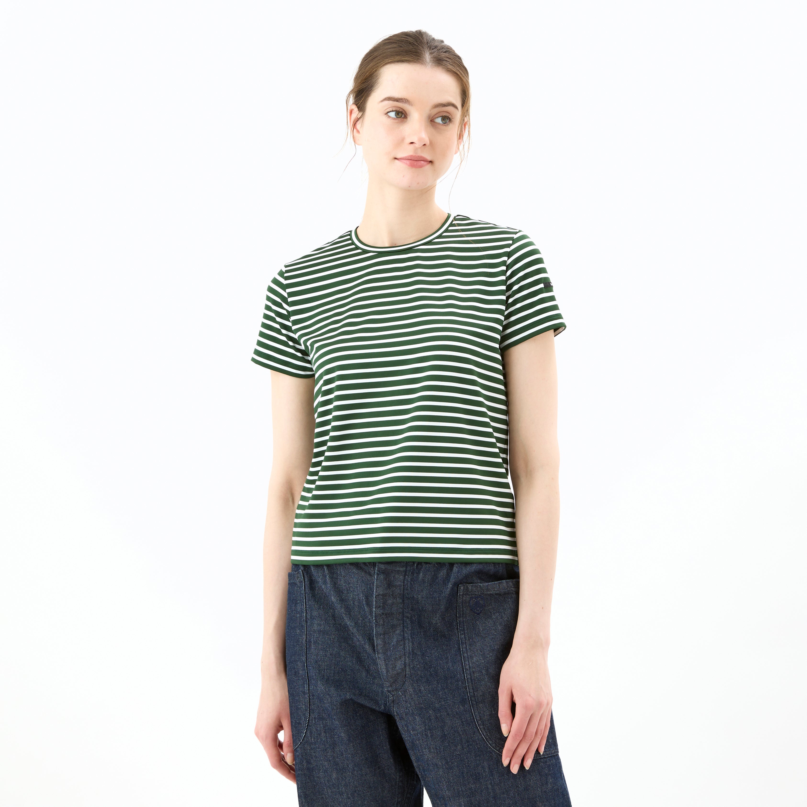 Women's Polyester Crew Neck Short Sleeve Pullover