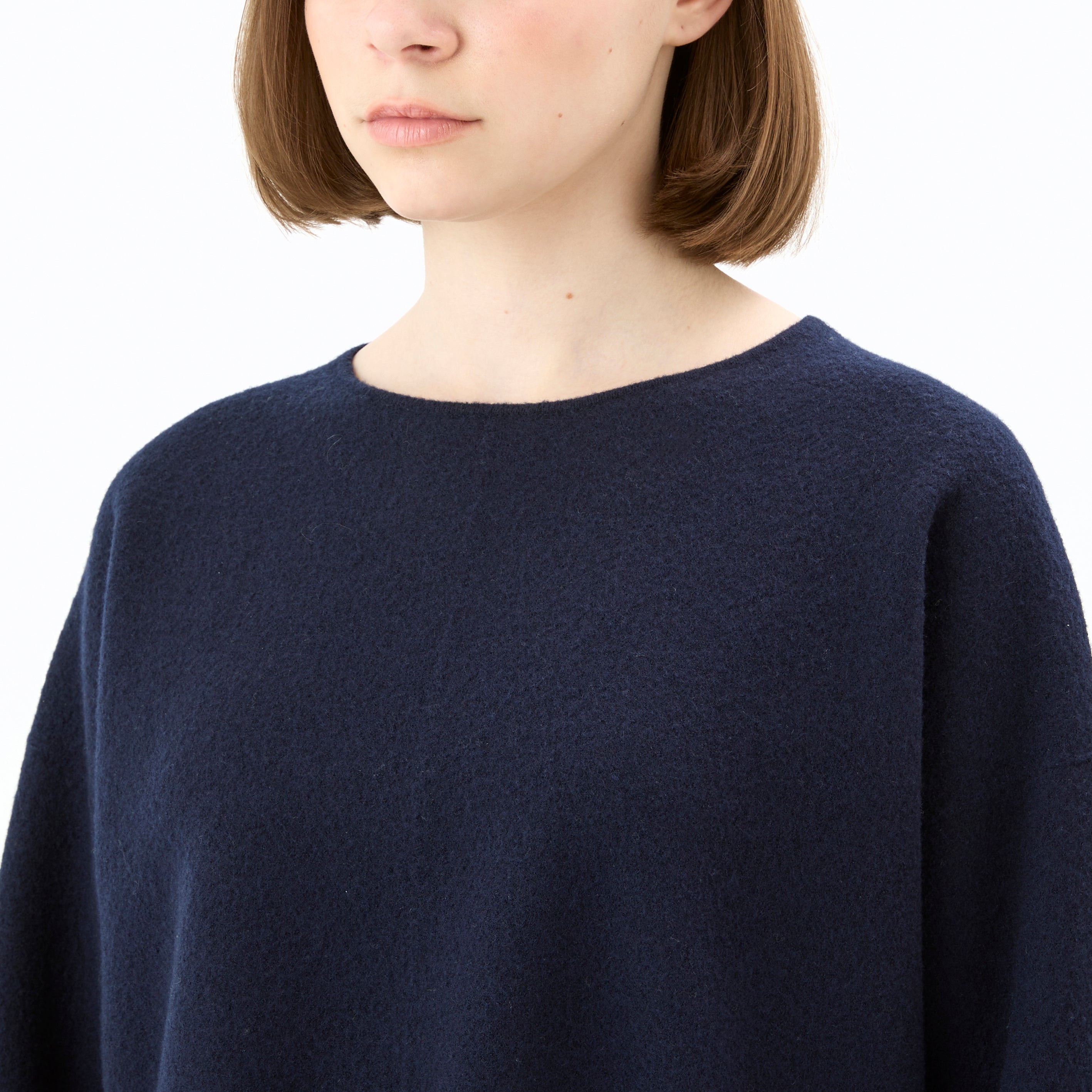 Women's Boiled Wool Jersey Pullover Knit