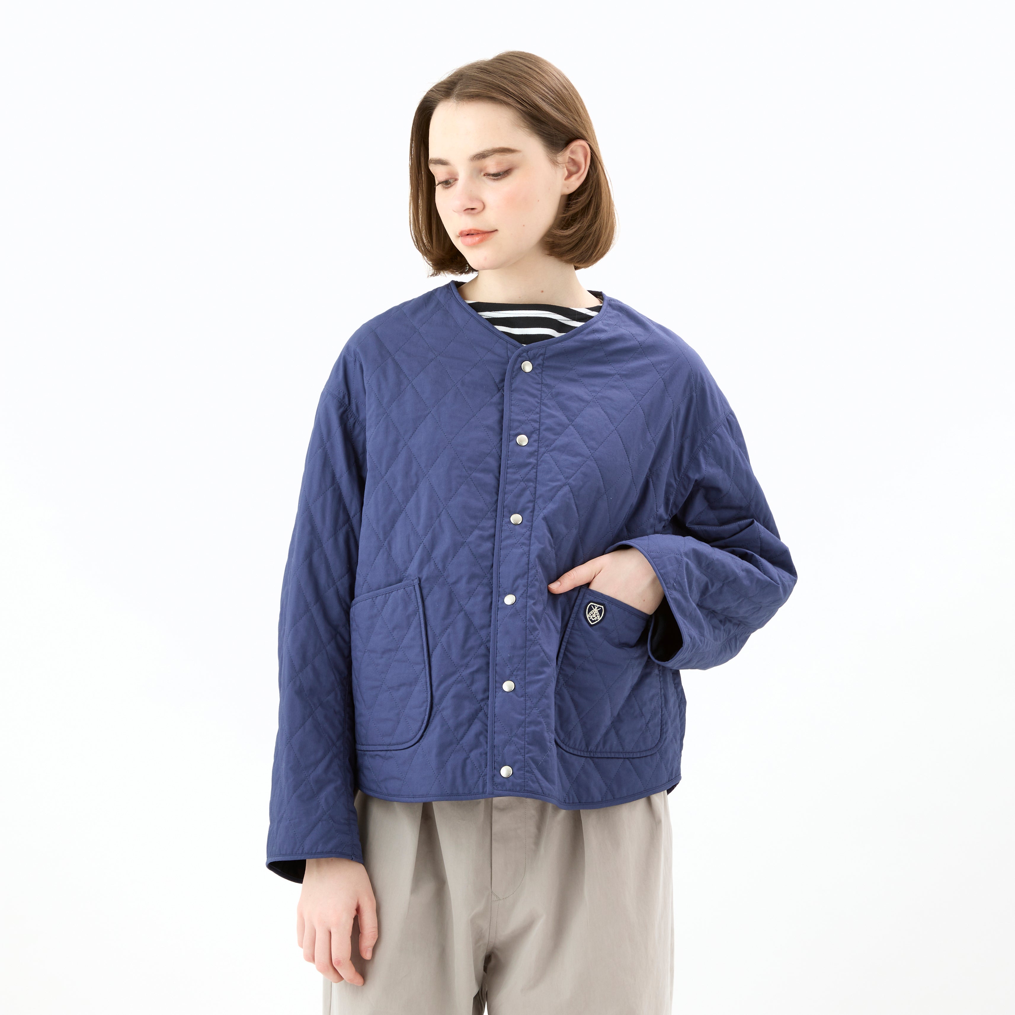 Women's Cotton Typewriter Short Blouson