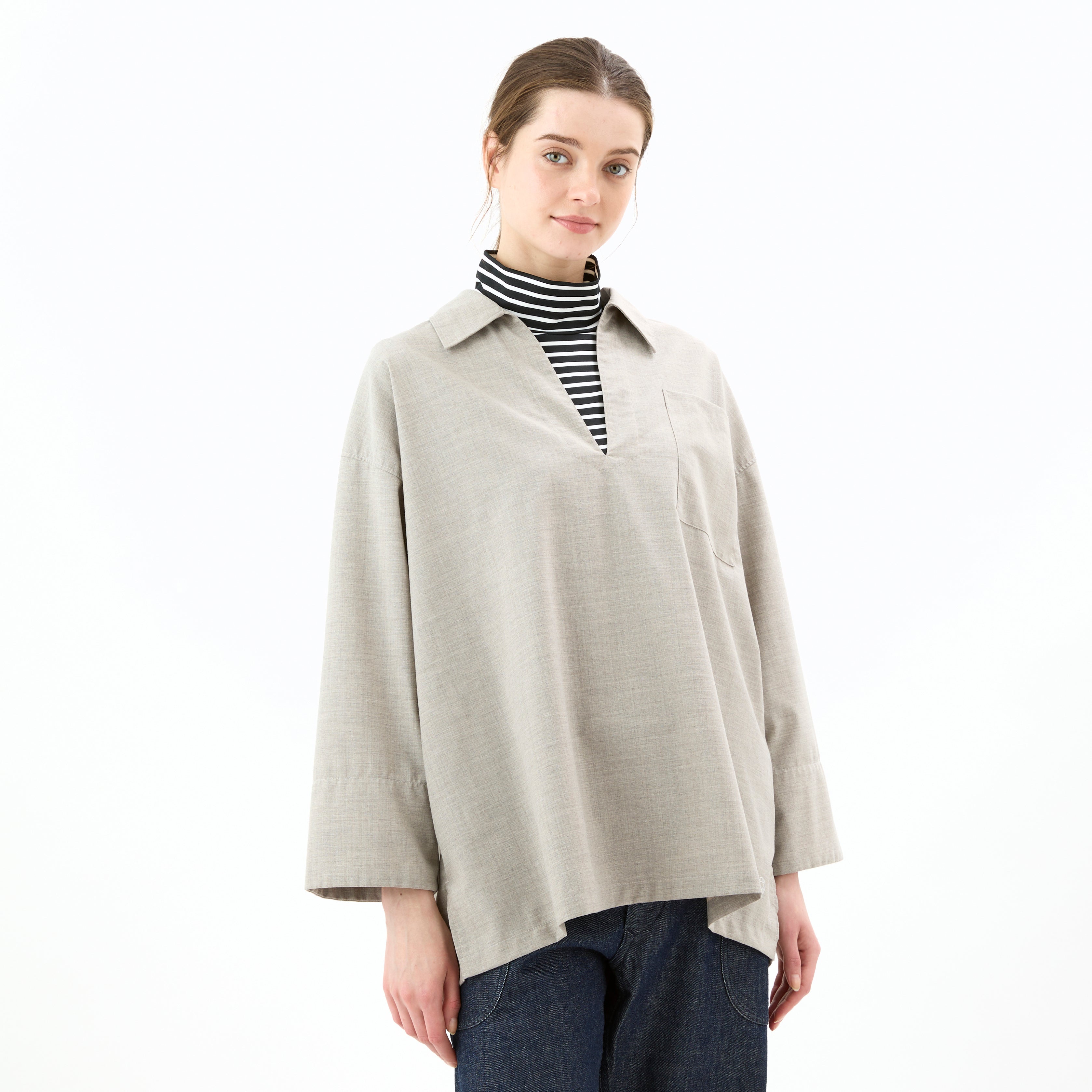 Women's Stretch Broad Long Shirt