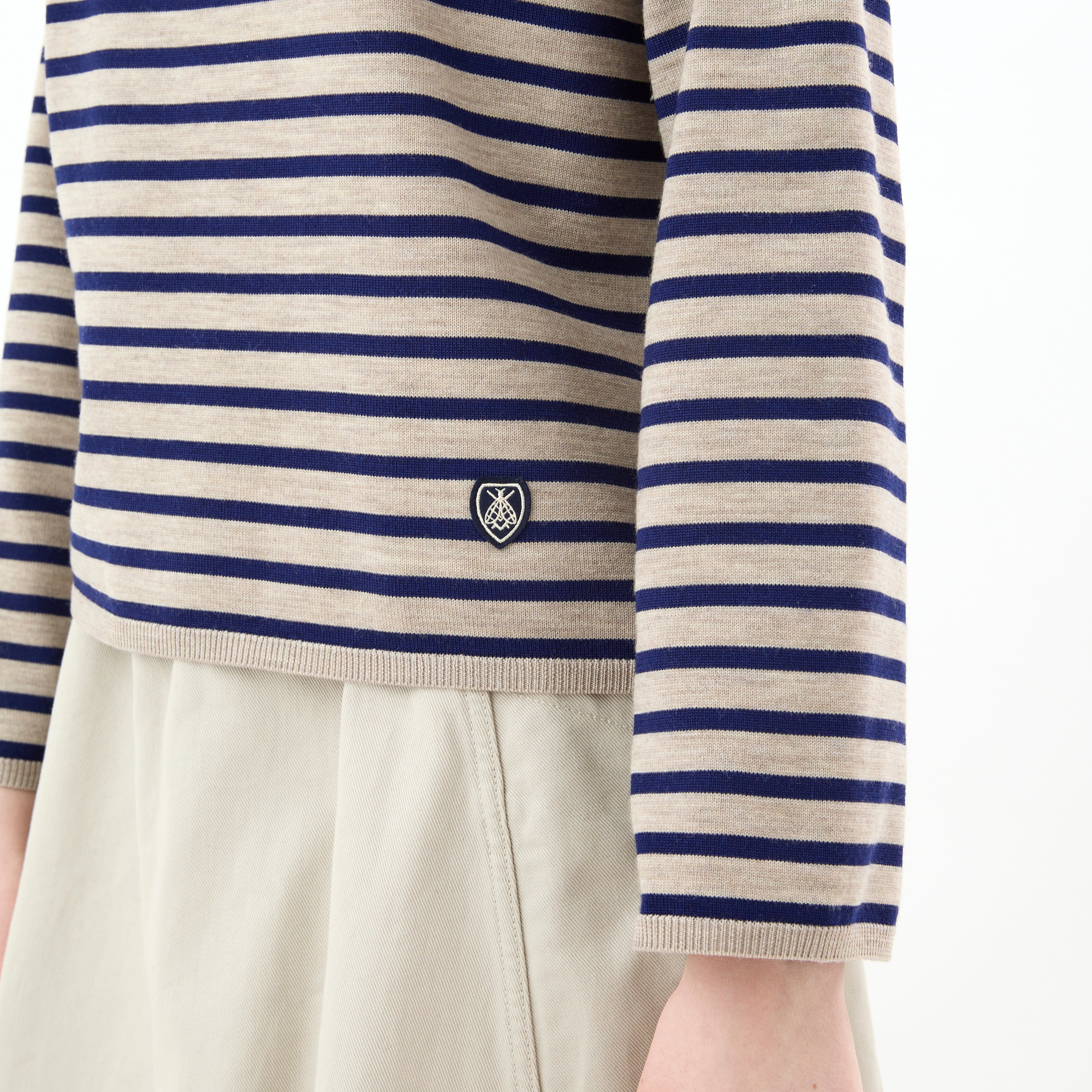Women's Wool Plating Mock Neck Knit
