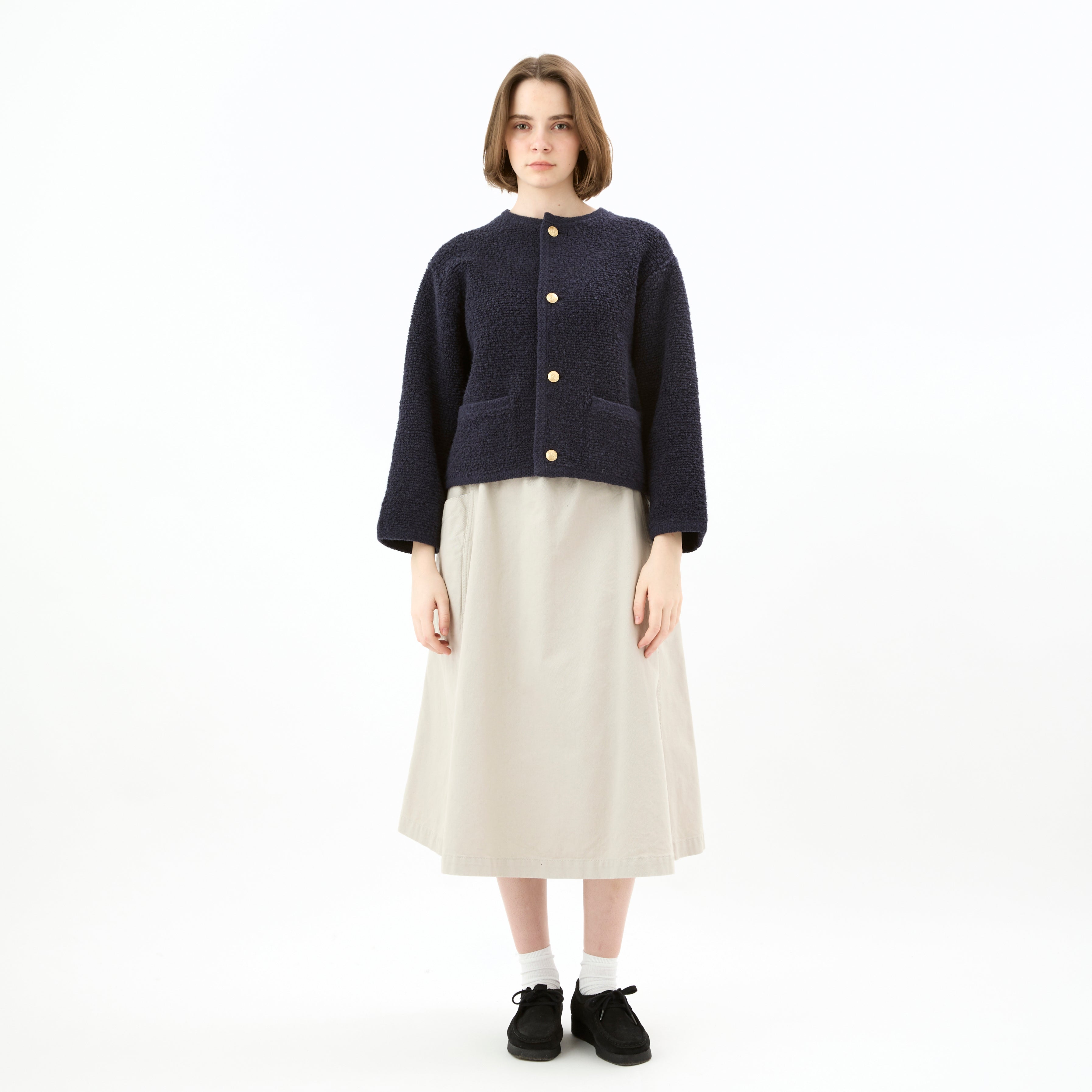 Women's Pile Knit Boucle Cardigan