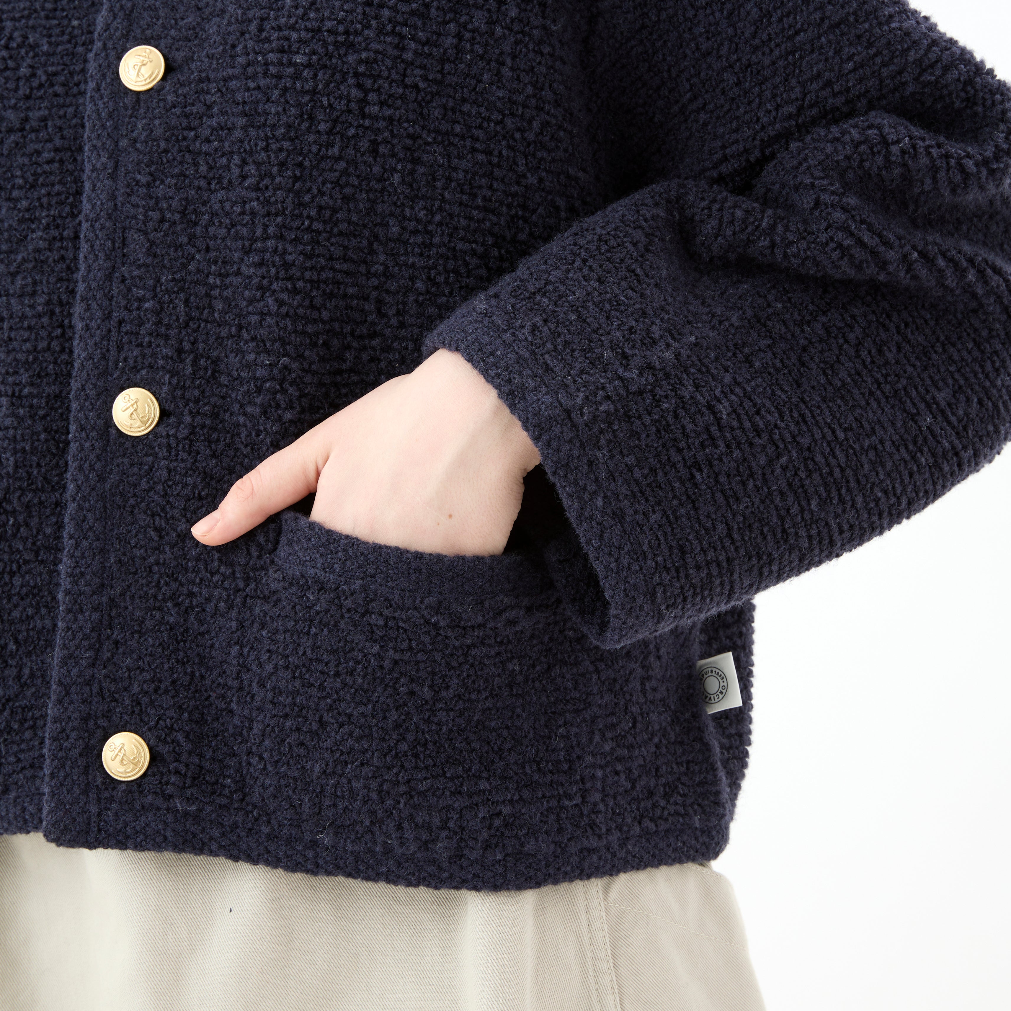 Women's Pile Knit Boucle Cardigan