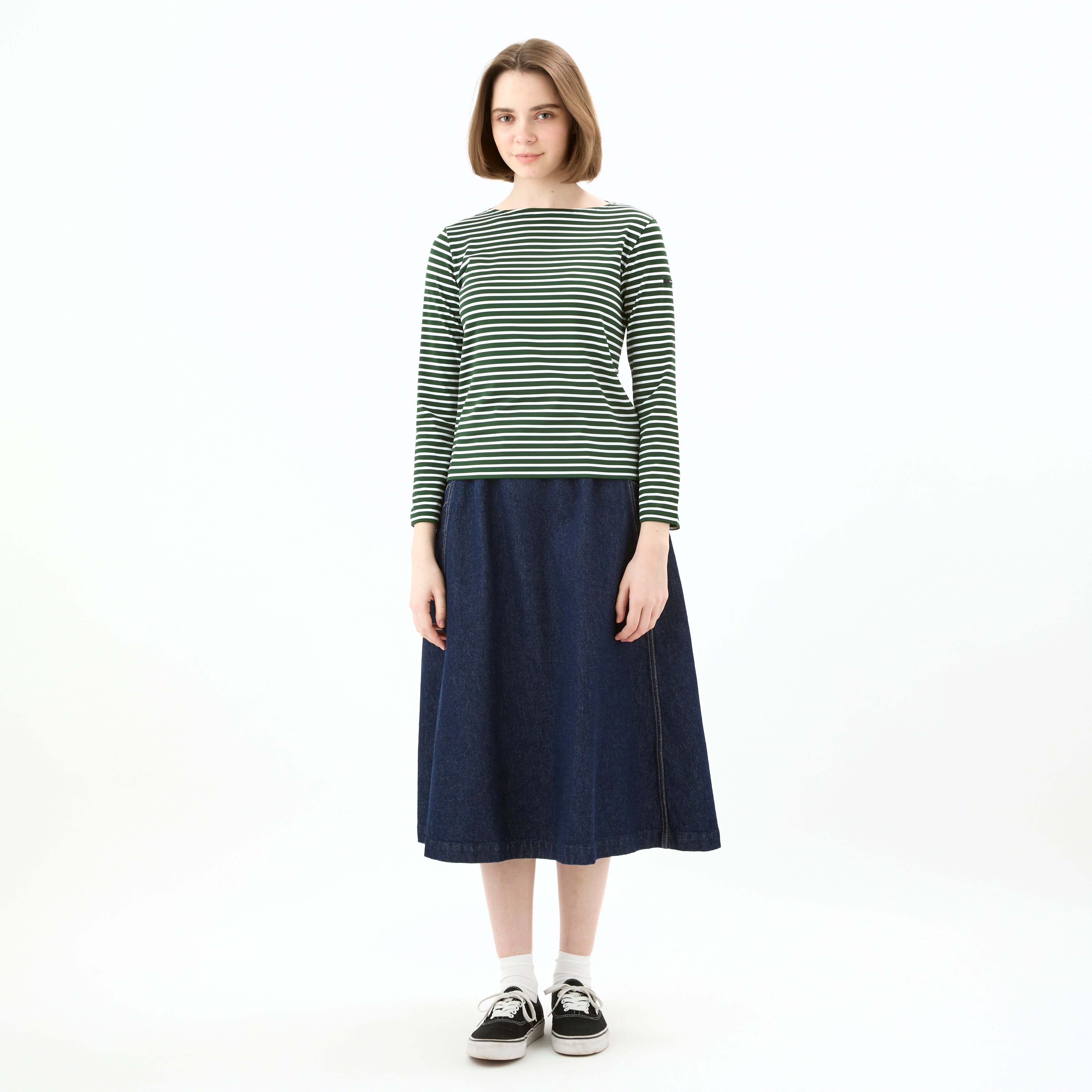 Women's Polyester Boat Neck Long Sleeve Pullover