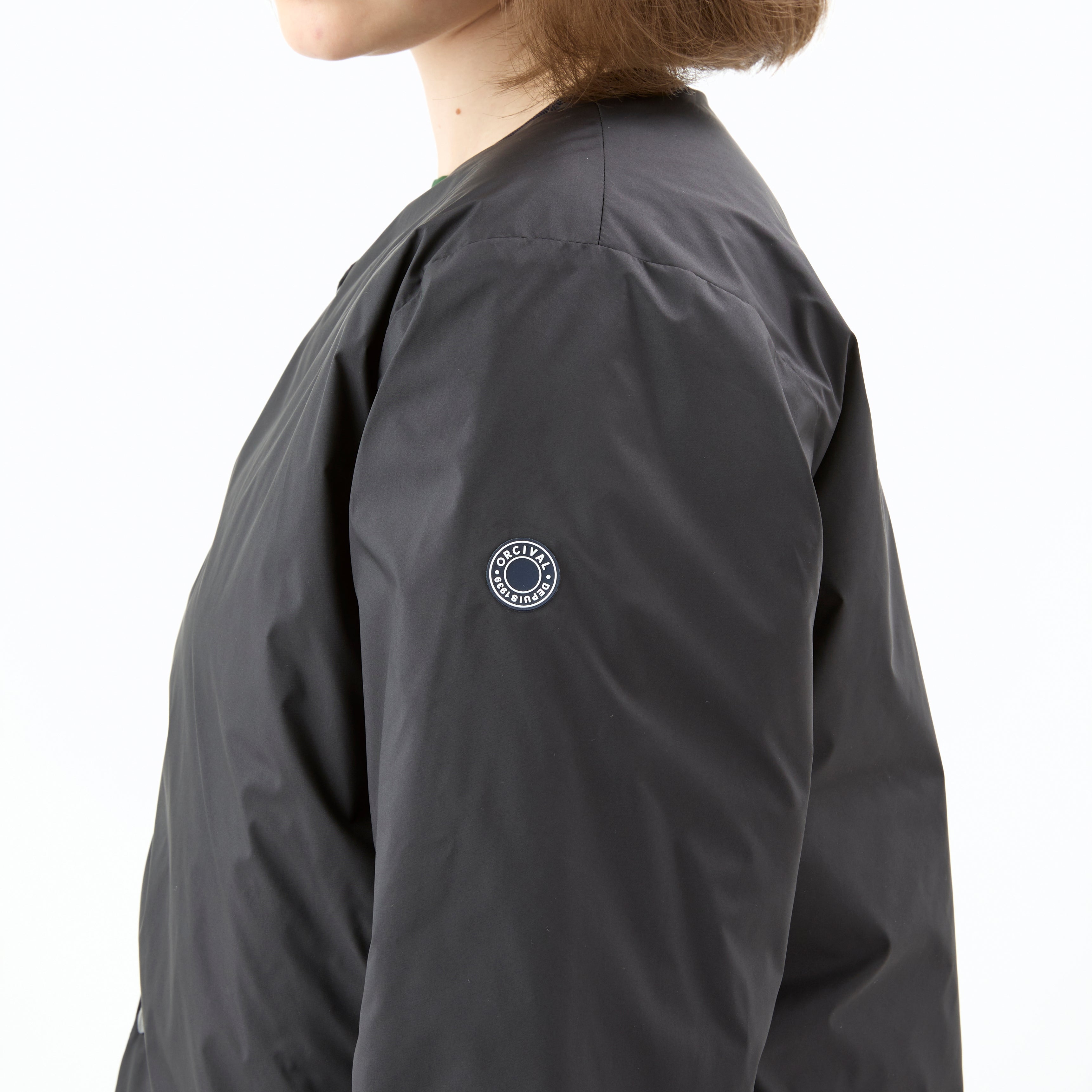 Women's Polyester Taffeta Round Neck  Inner Down Blouson