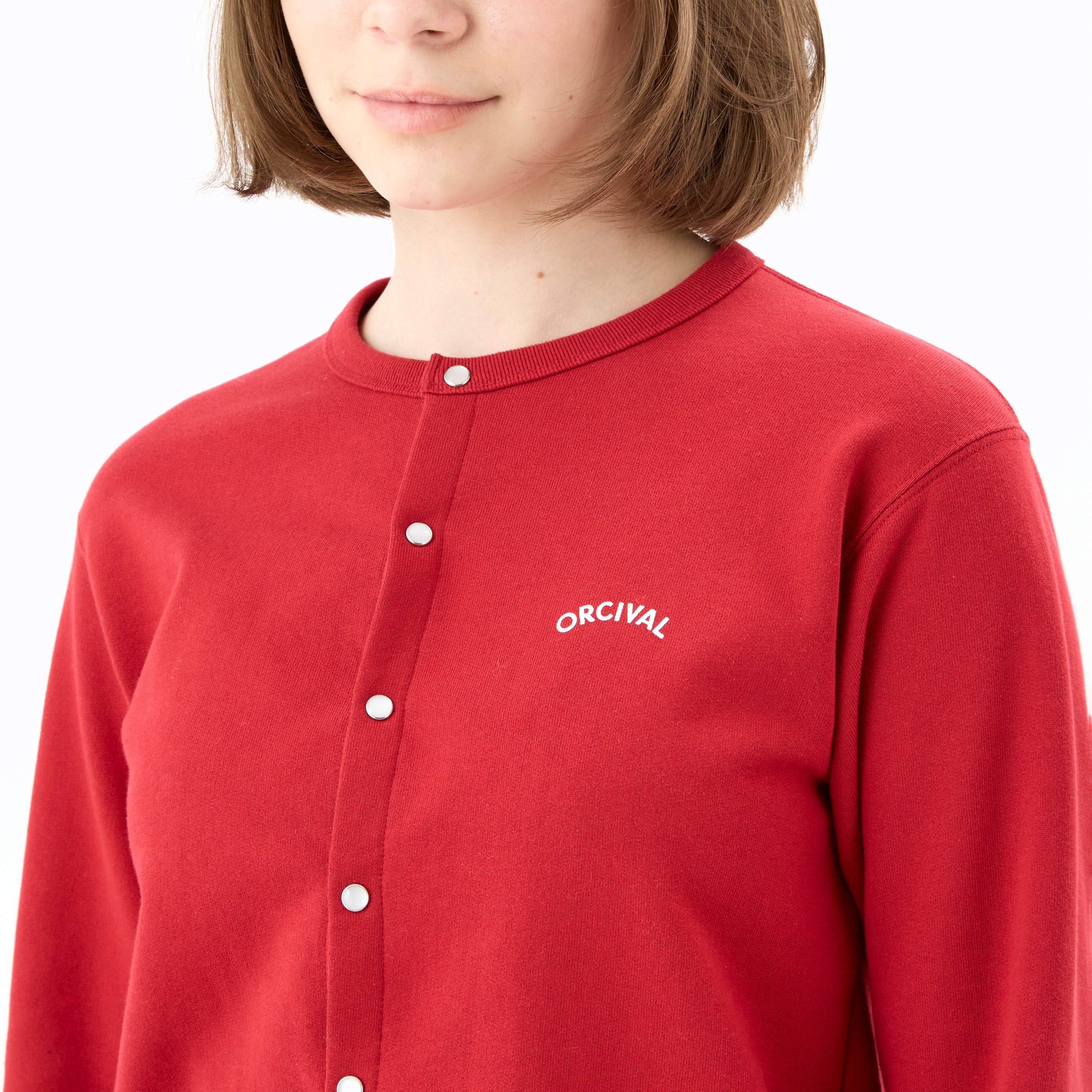 Women's Light French Terry Crew Neck Cardigan