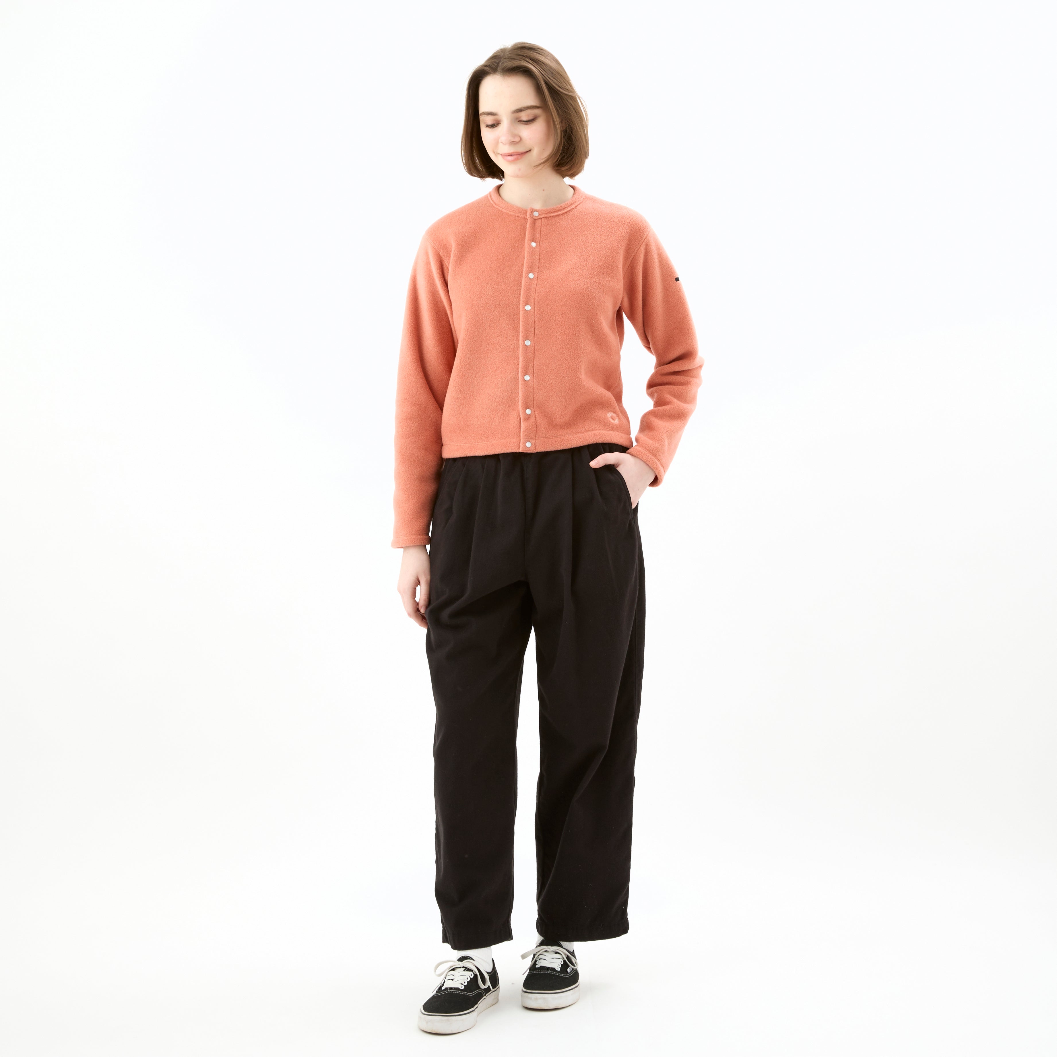 Women's Fleece Crew Neck Cardigan