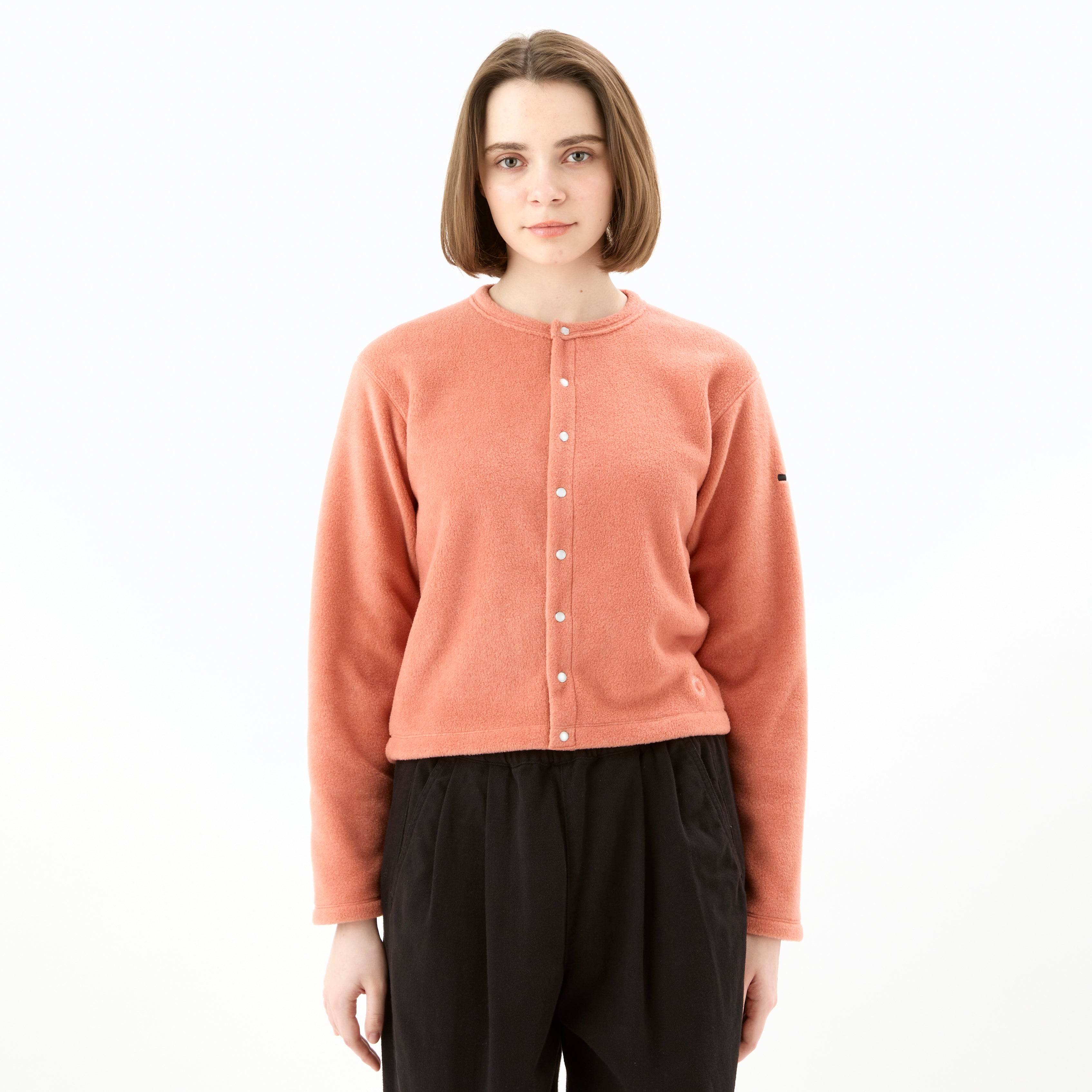 Women's Fleece Crew Neck Cardigan