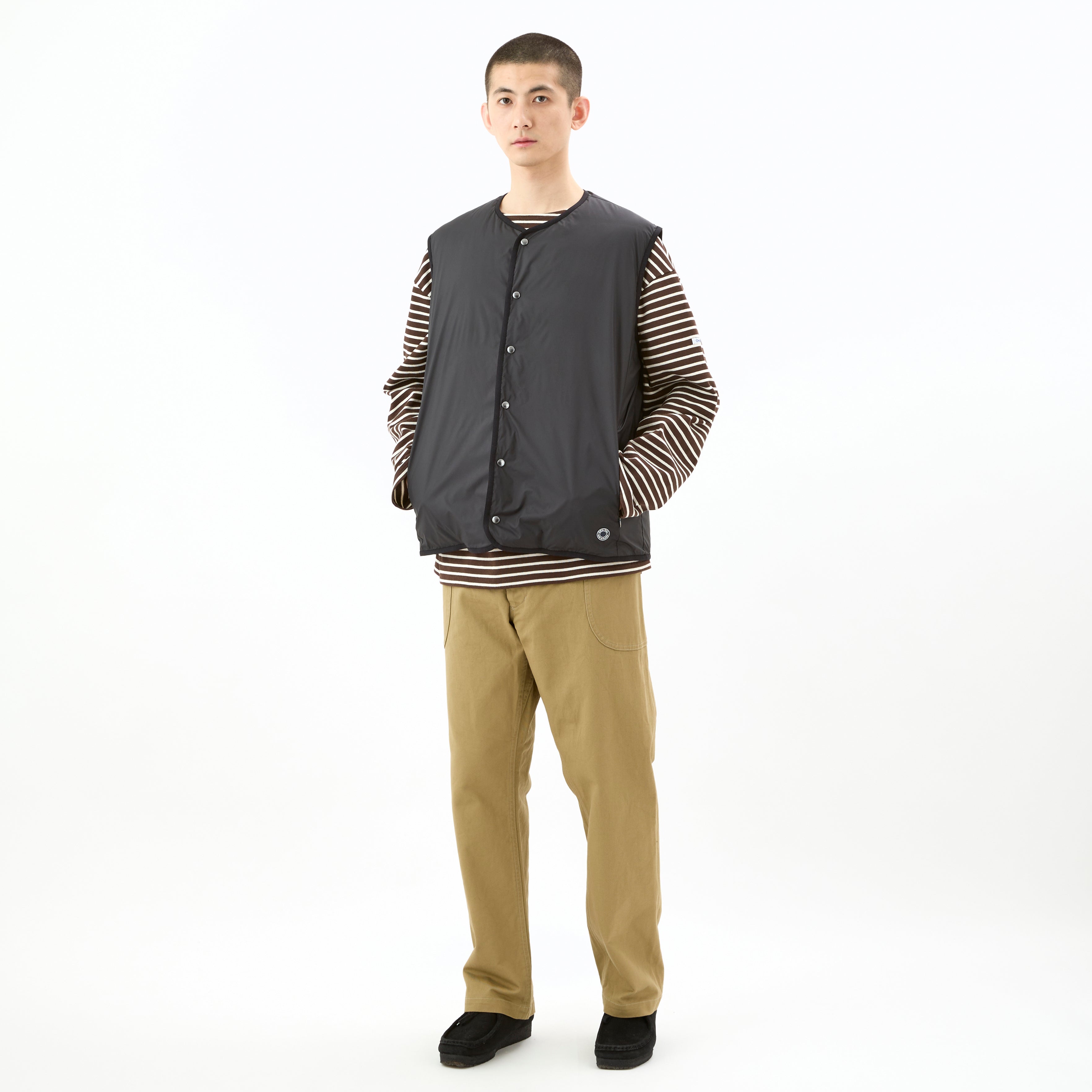 Men's Polyester Taffeta Round Neck  Inner Down Vest