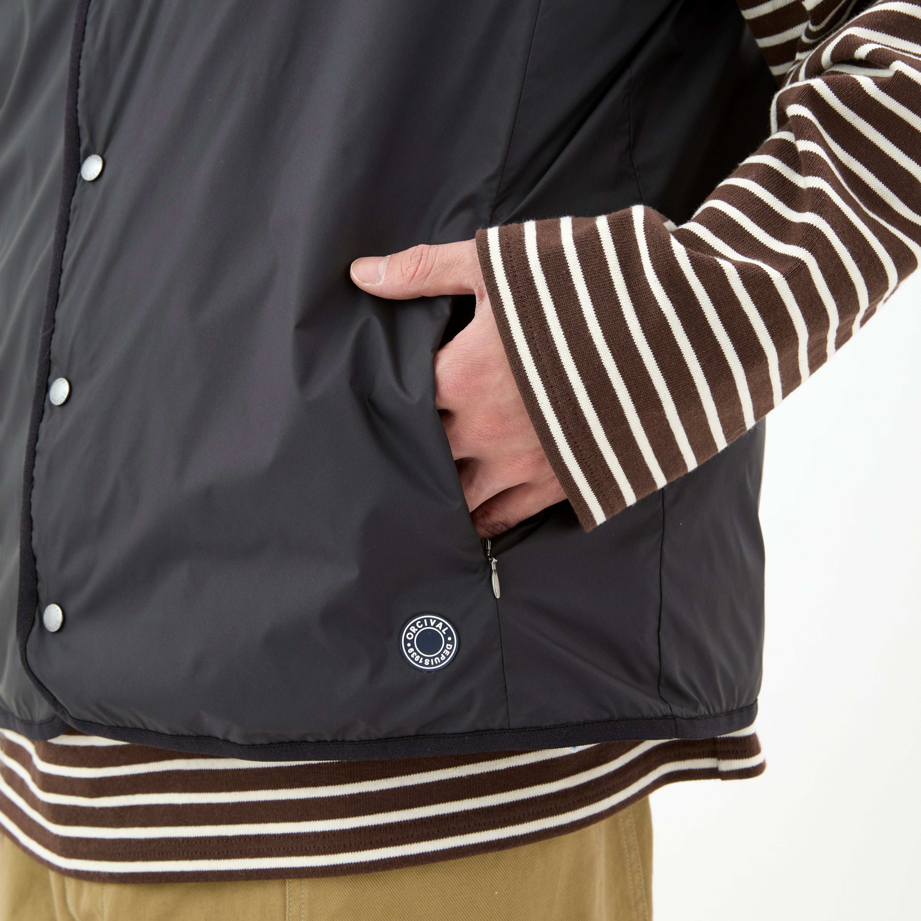 Men's Polyester Taffeta Round Neck  Inner Down Vest