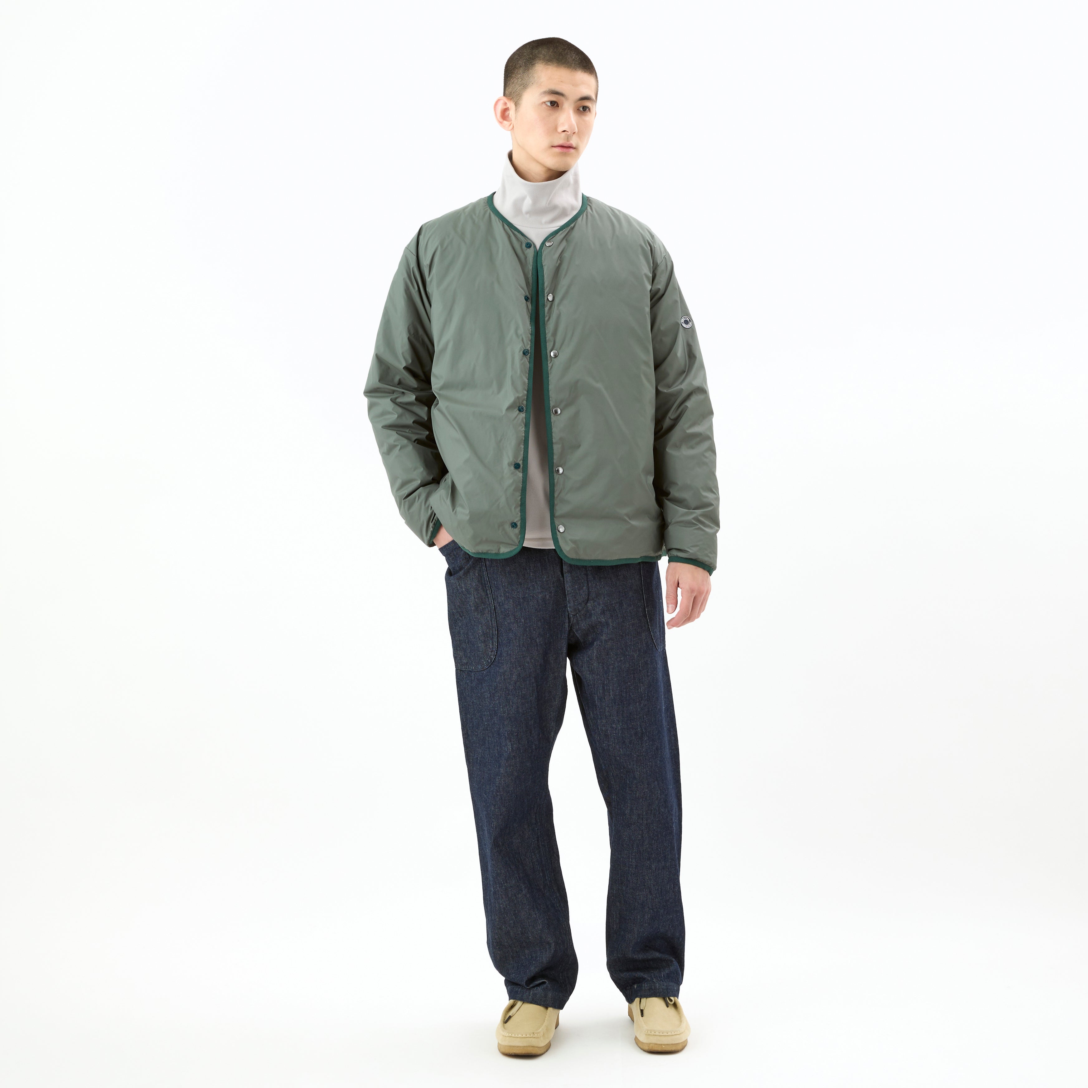 Men's Polyester Taffeta Round Neck  Inner Down Blouson