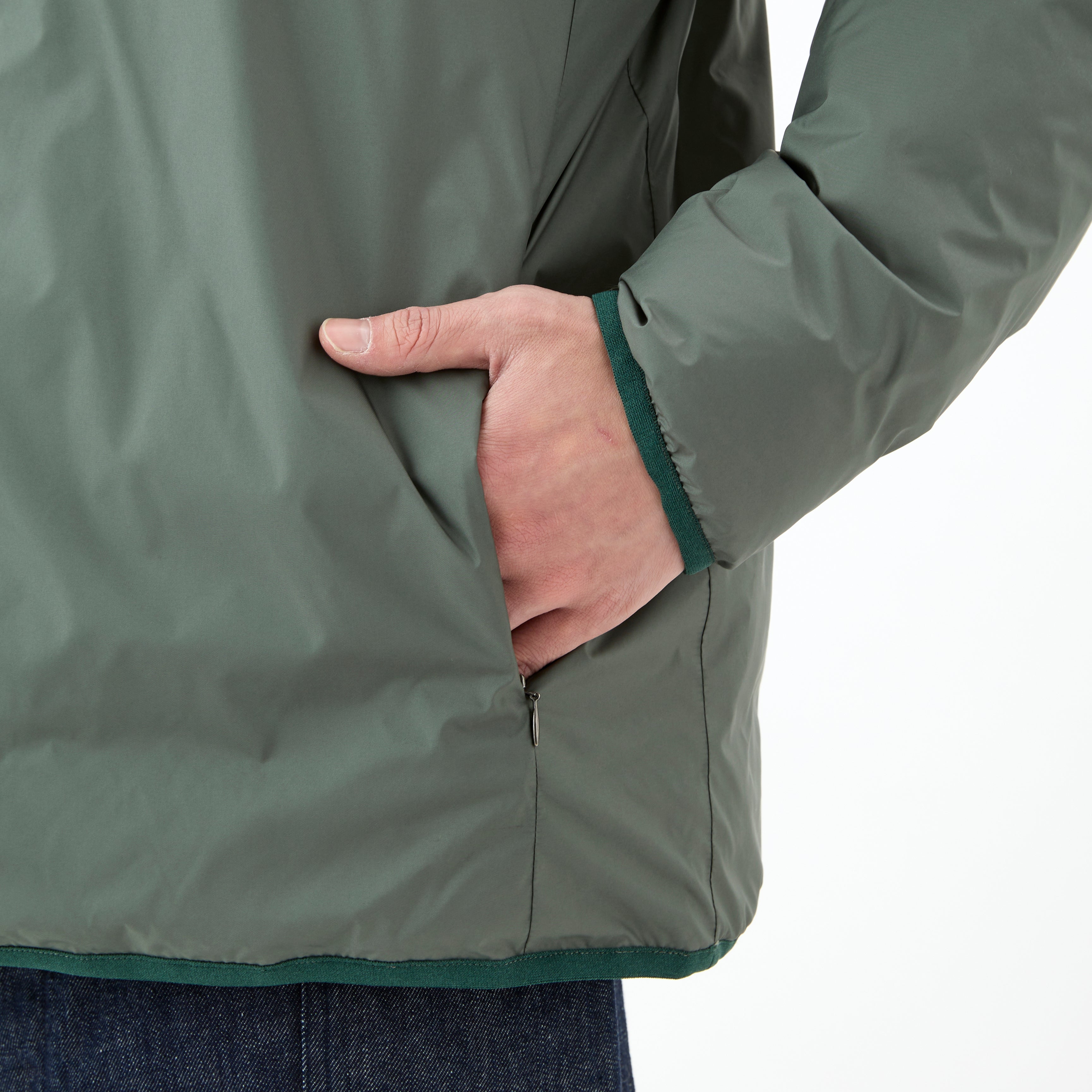 Men's Polyester Taffeta Round Neck  Inner Down Blouson