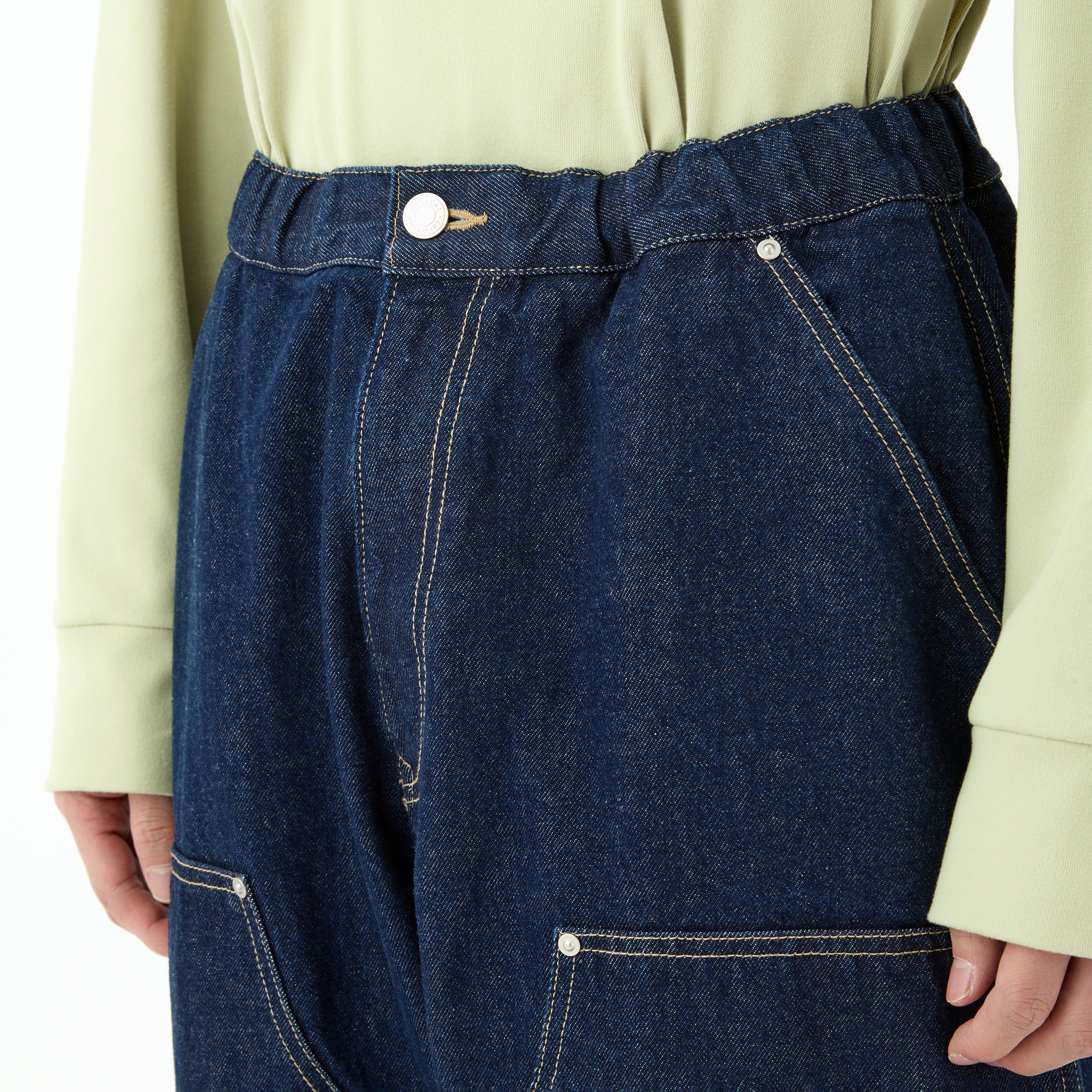 Men's Denim Double Knee Easy Pants