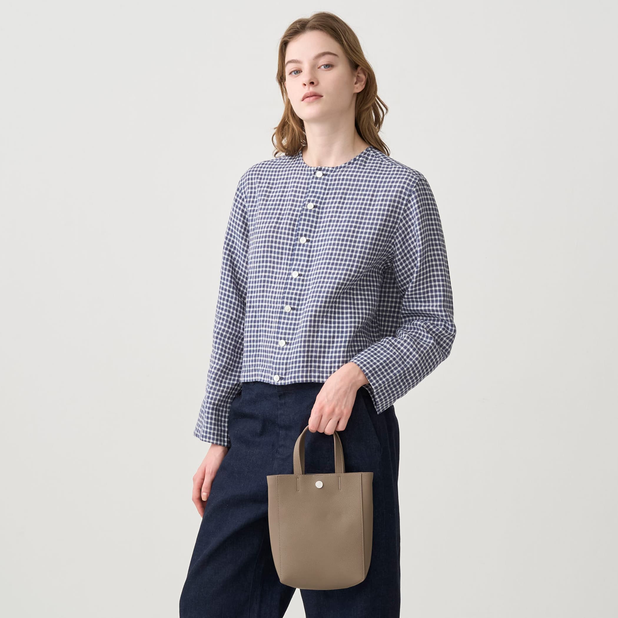 Double Face Leather 2way Tote Bag