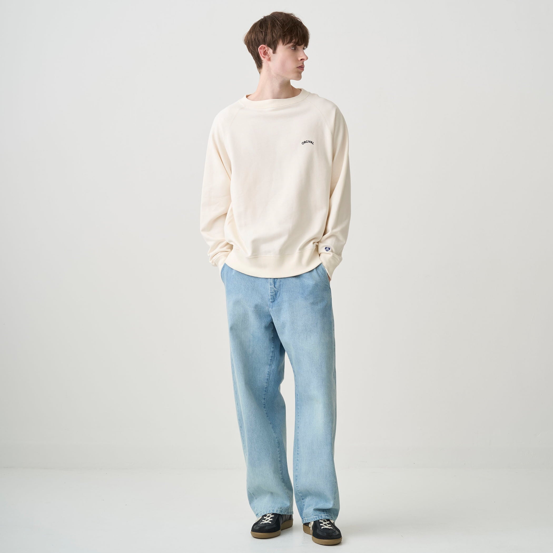 ORCIVAL　オーシバル Men's Light French Terry Boat Neck Sweat｜ORCIVAL