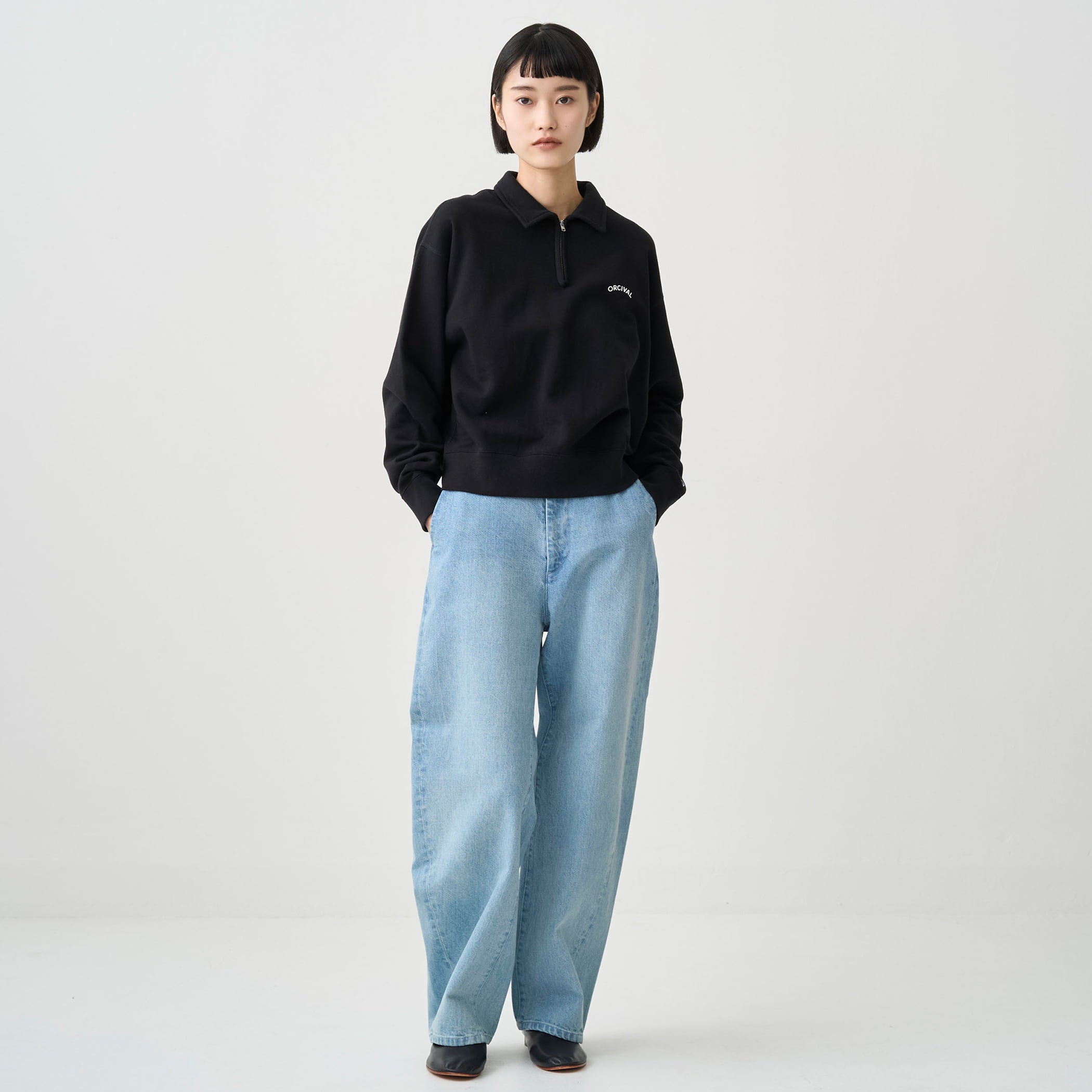 Women's Light French Terry Half Zip Sweat