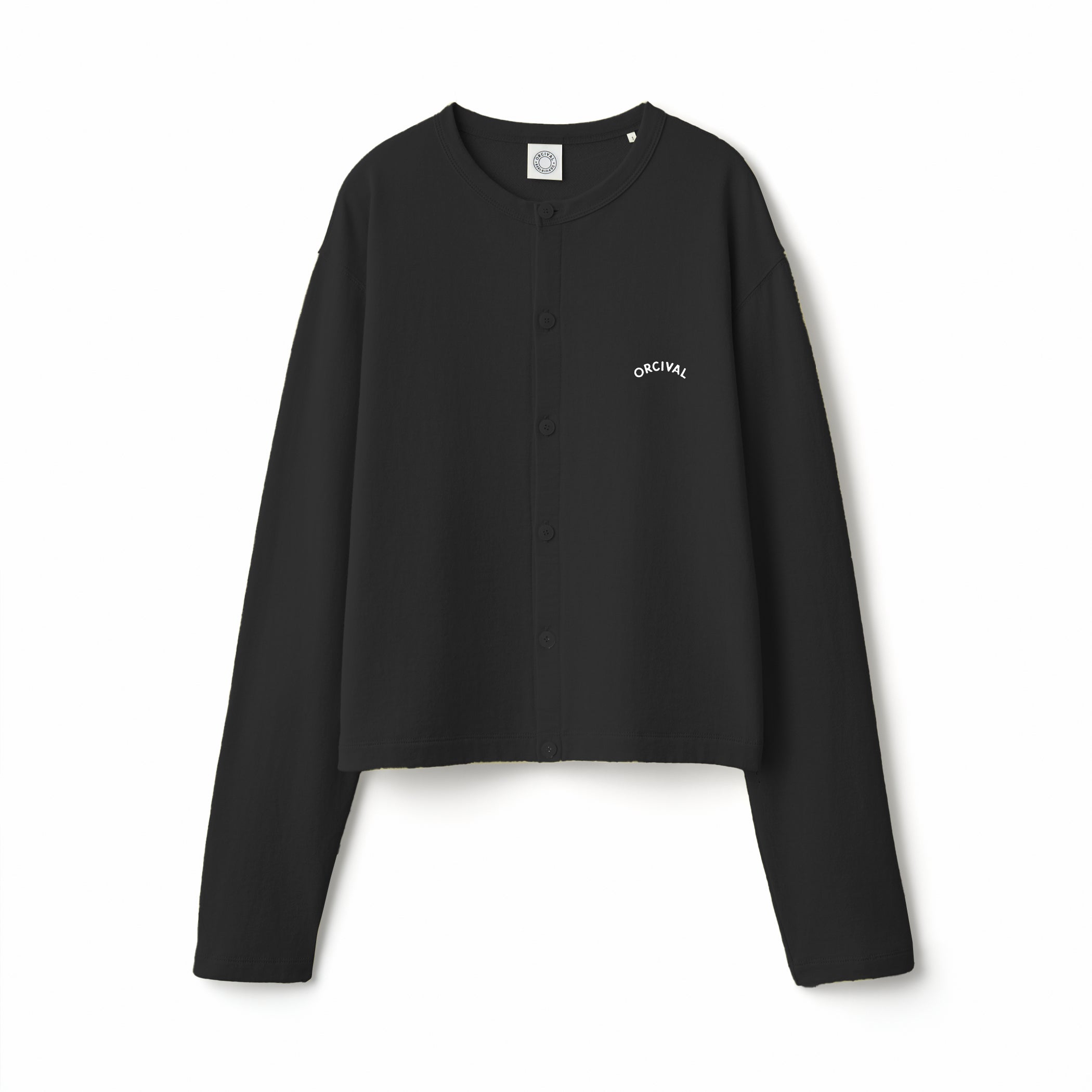 Women's Cotton Nylon See Through Crew Neck Cardigan