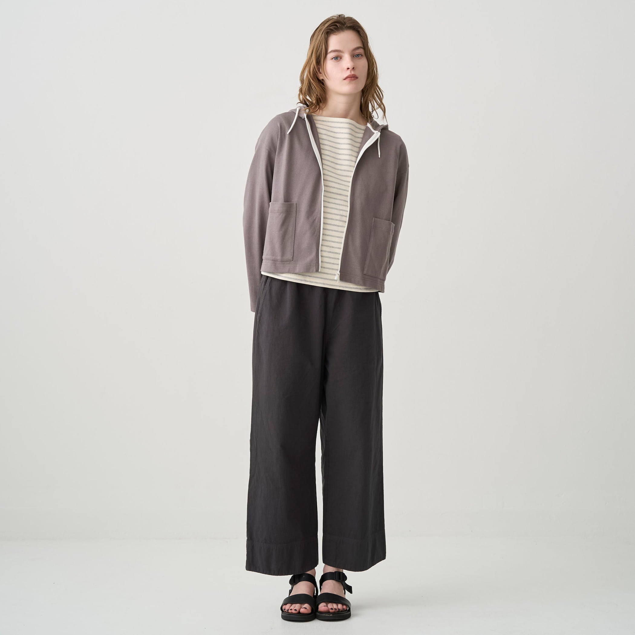 Cotton Zip Up Hood Jacket