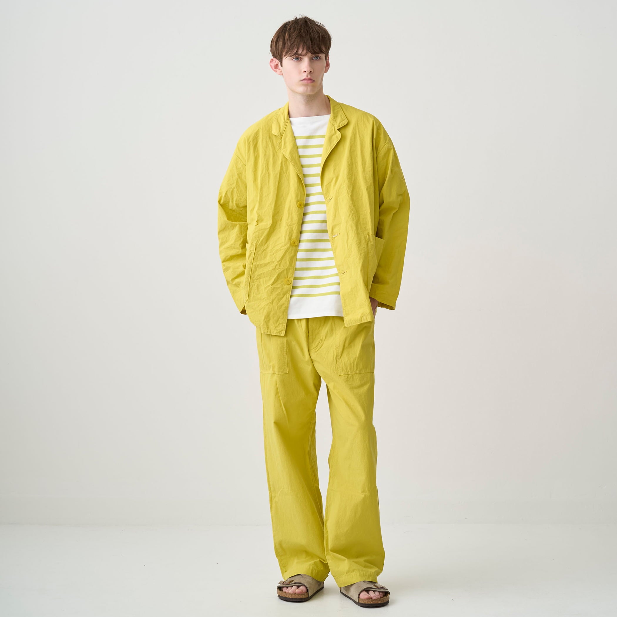 Men's Garment Dye Poplin Notched Lapel Jacket