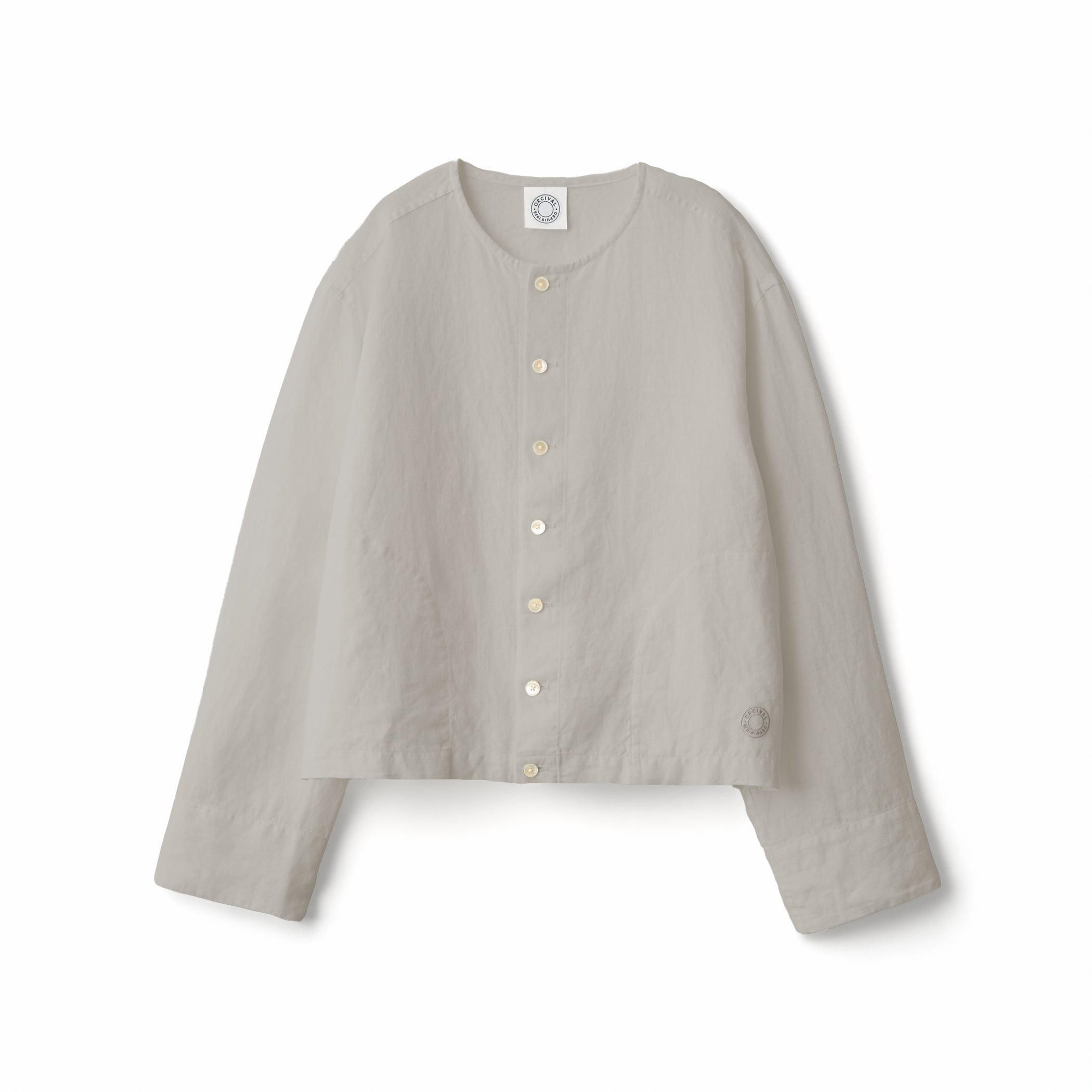Women's Linen Crew Neck Cardigan