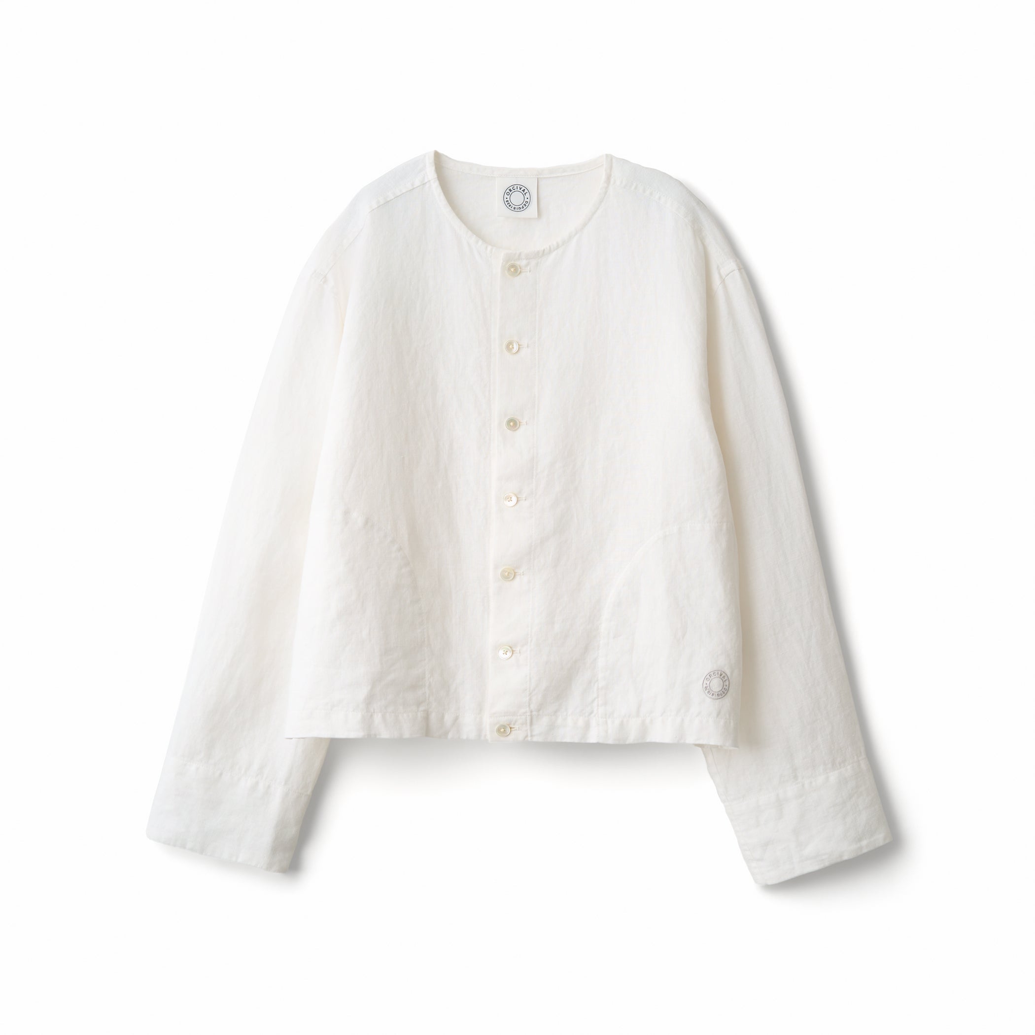 Women's Linen Crew Neck Cardigan